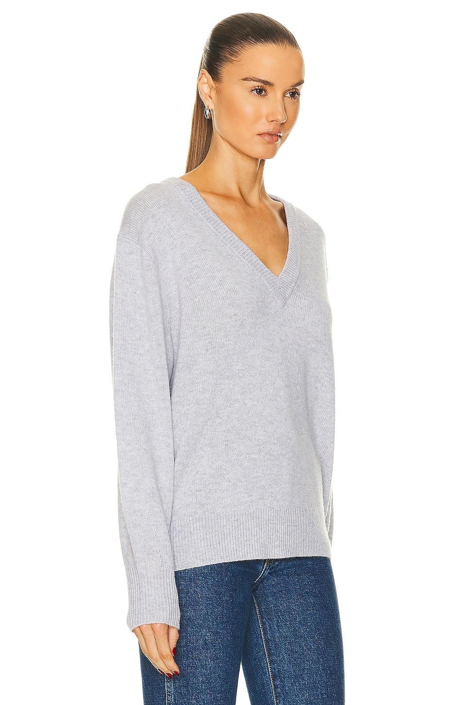 Guest In Residence The V Sweater in Grey Product Image