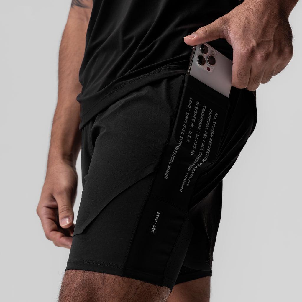 0953. Aerotex™ Hybrid Liner Short - Black/Black Product Image