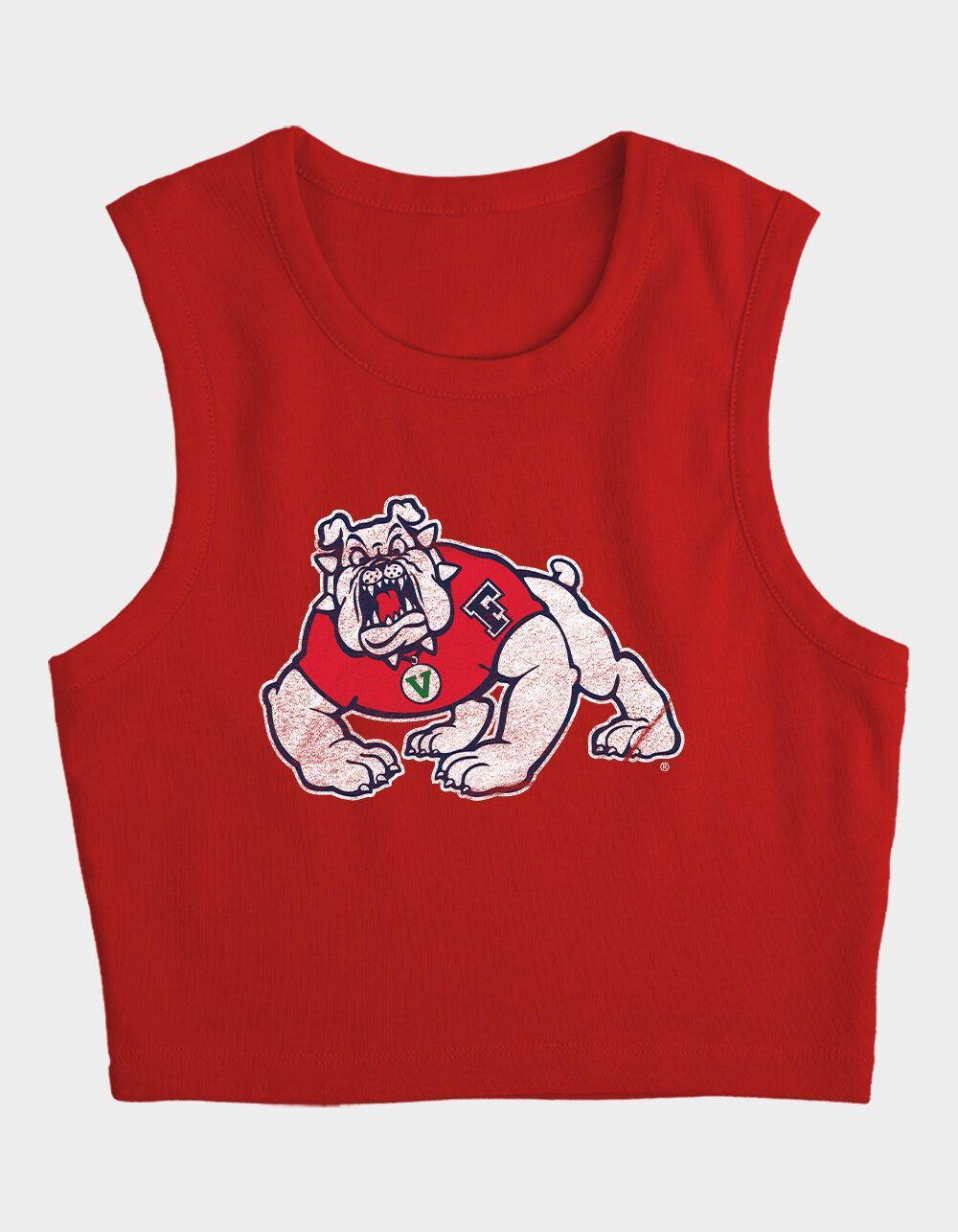THE UNIVERSITY OF ARIZONA Distressed Primary Logo Womens Cropped Tank Top Product Image