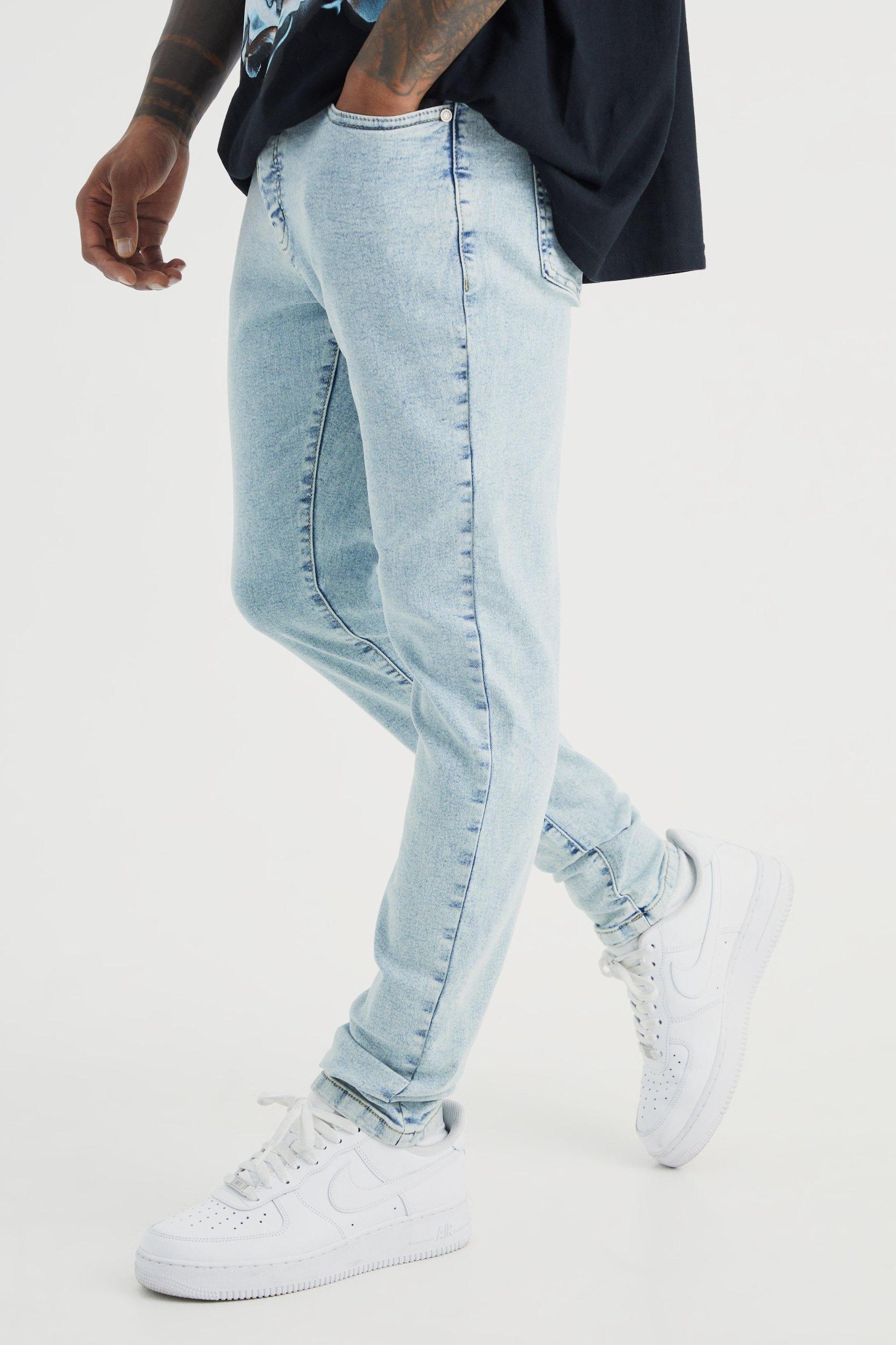 Mens Skinny Stretch Jean - Blue Product Image