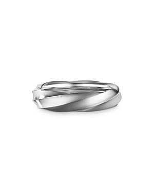 Mens Cable Edge Band Ring in Silver, 6mm Product Image