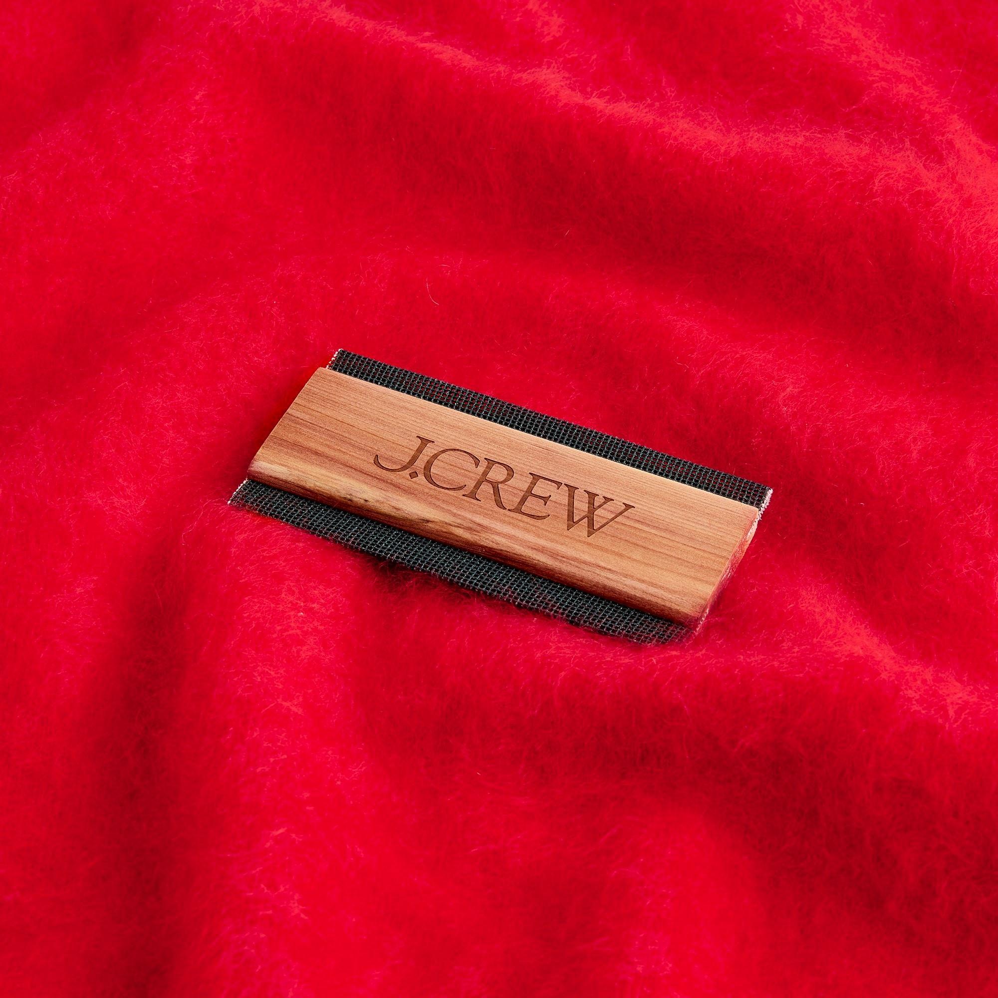 Brushed cashmere cropped V-neck sweater Product Image