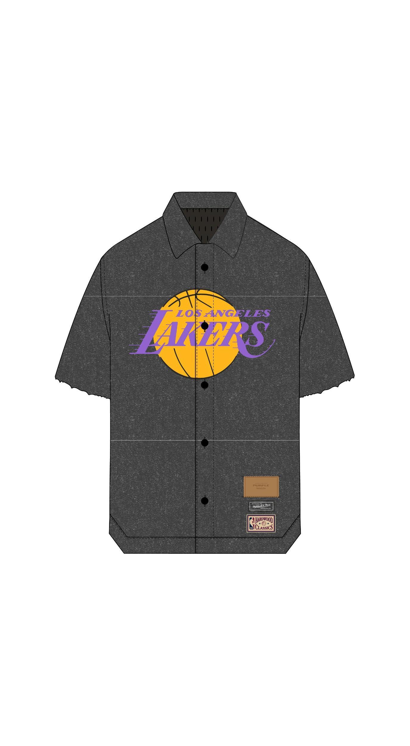 LA Lakers Snap Shirt Male Product Image