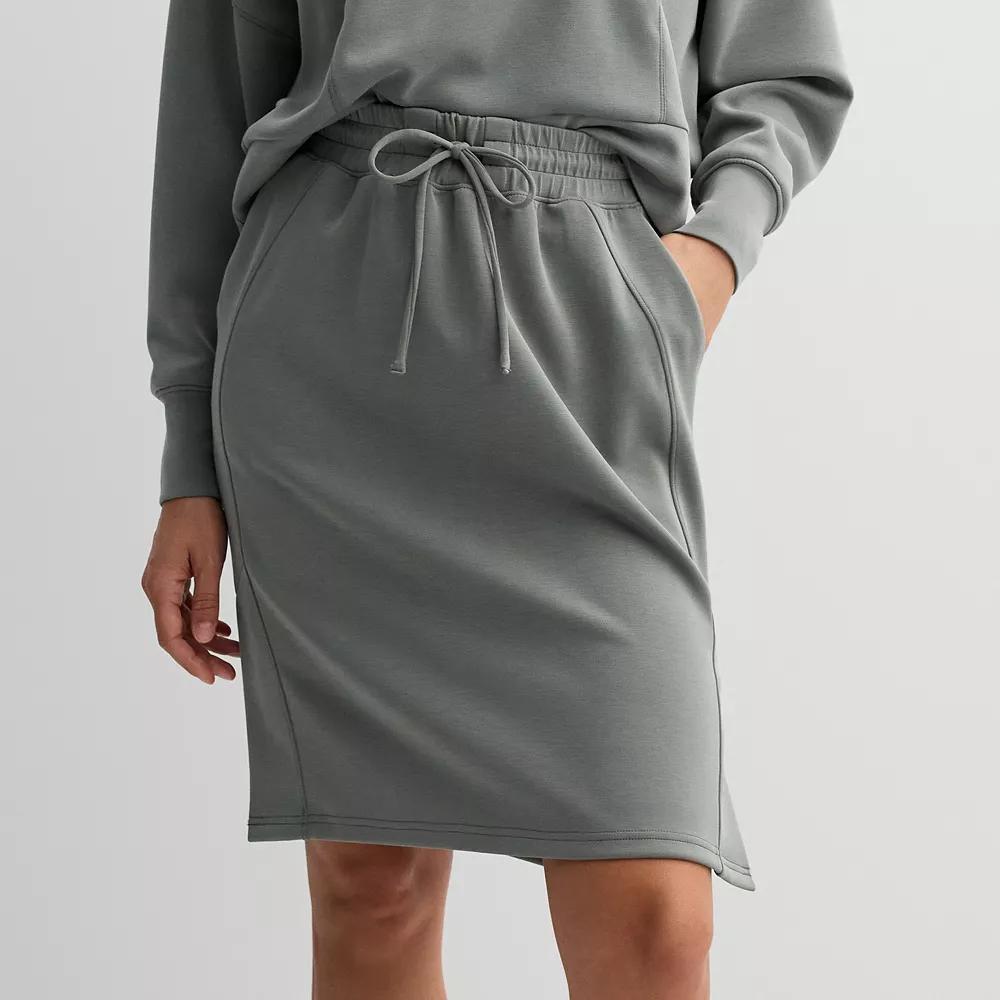 Women's FLX High-Rise Solace Midi Skirt, Size: Small, Mineral Black Product Image