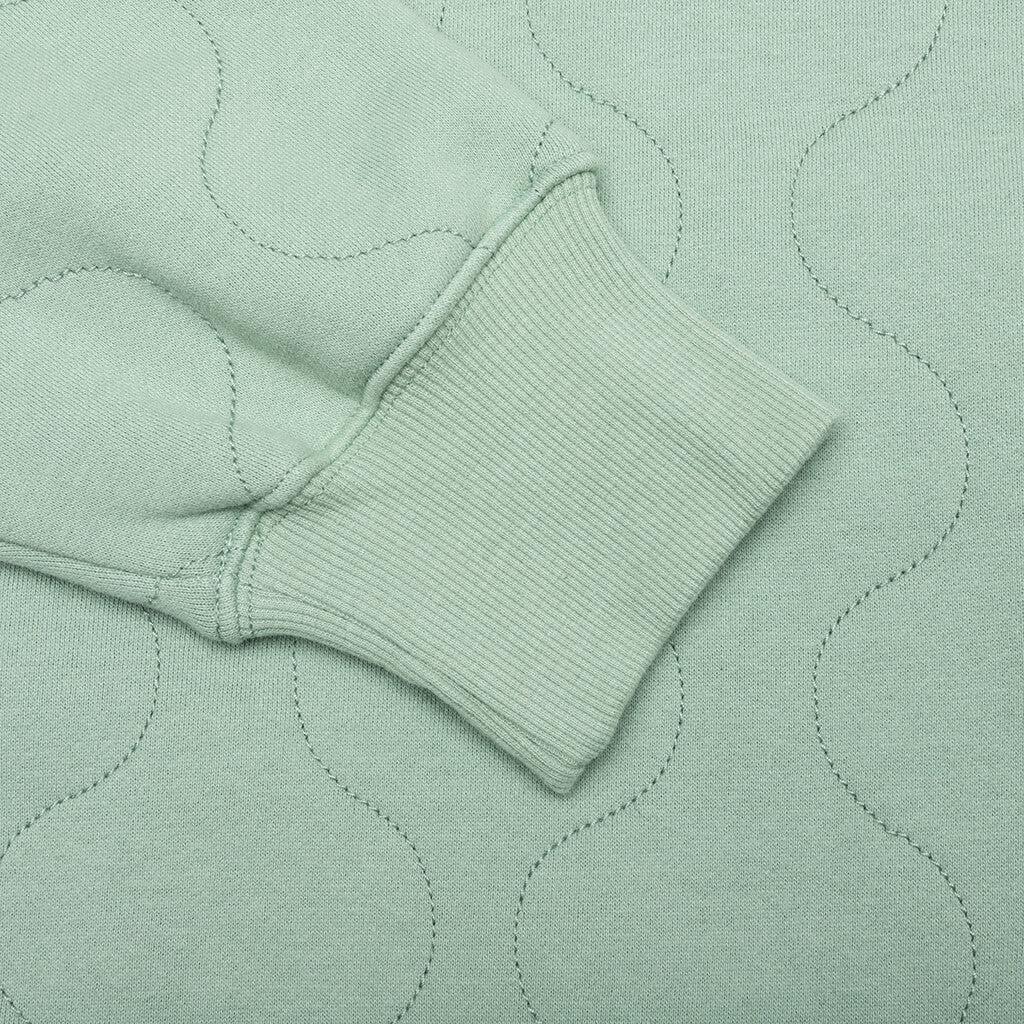 Wave Quilted Hoodie - Matcha Male Product Image
