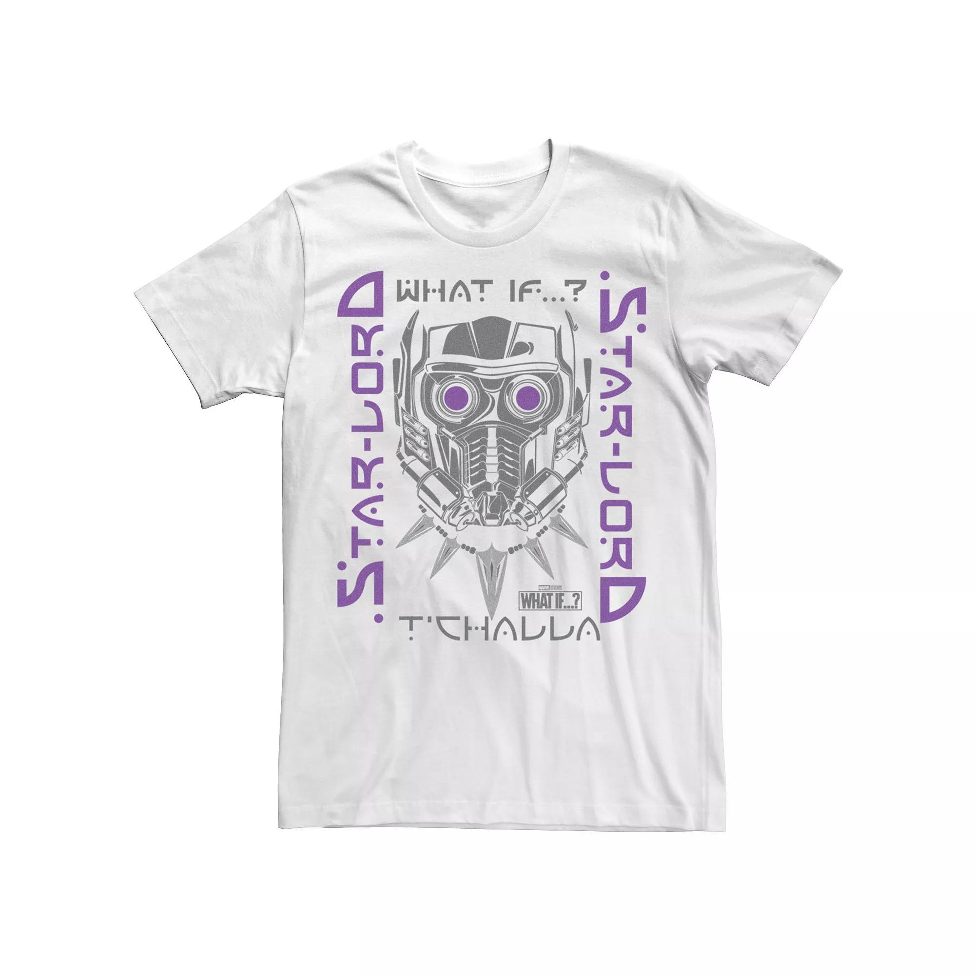 Men's Marvel What If Star Lord T'Challa Poster Tee, Size: XXL, Light Blue Product Image