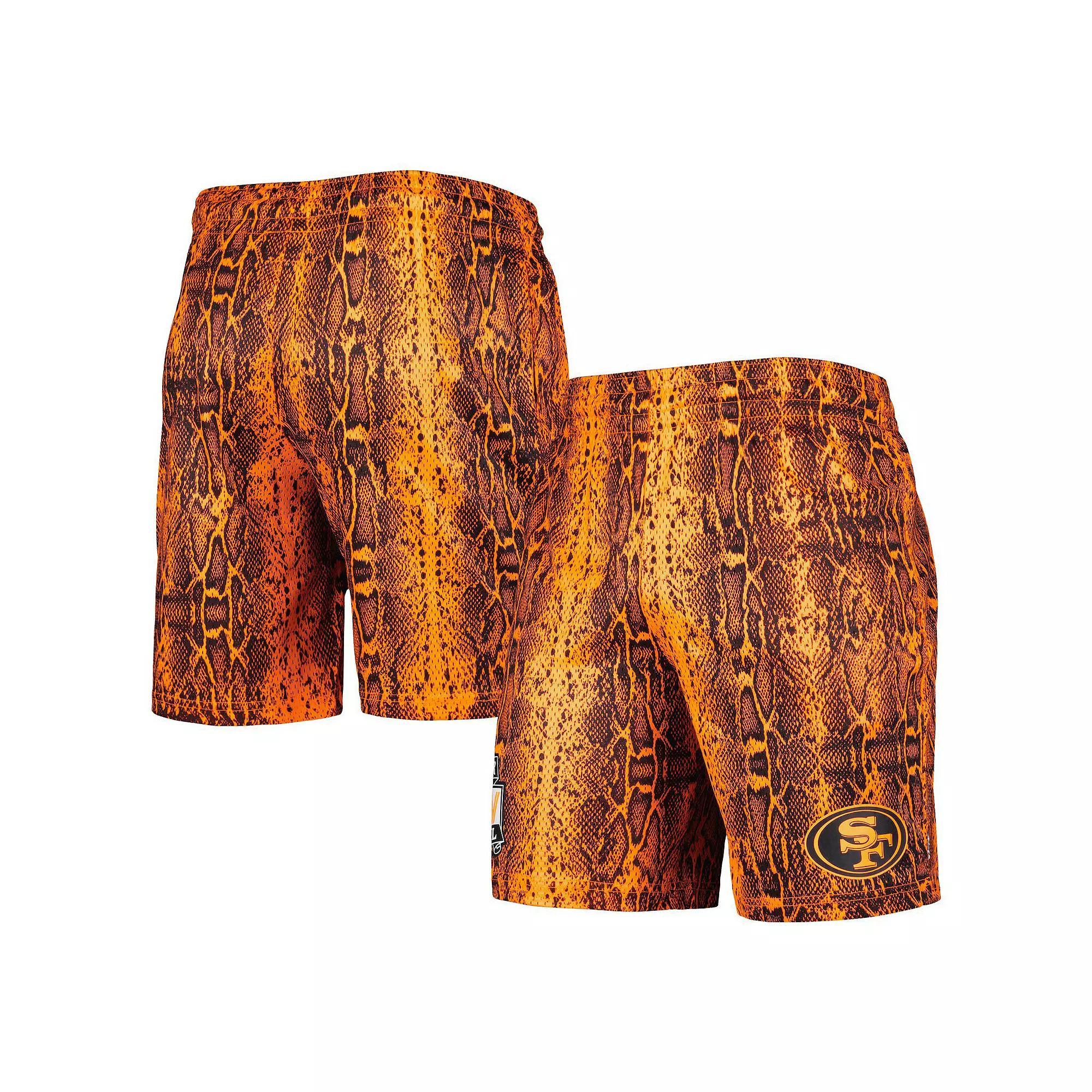 Men's New Era Orange San Francisco 49ers Summer Pop Shorts, Size: 2XL Product Image