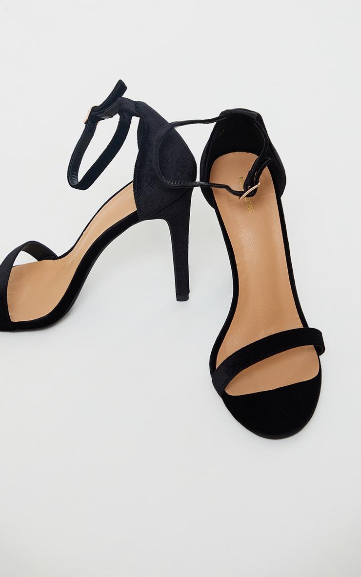 Clover Black Velvet High Heels Product Image