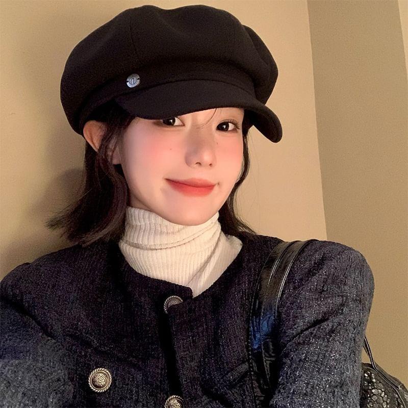 Metal Disc Newsboy Cap Product Image