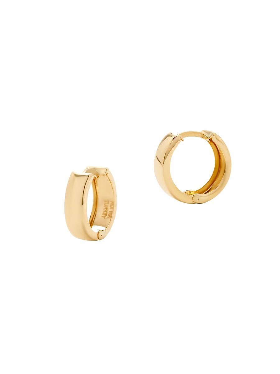 Womens Kennedy 14K Yellow Gold Huggie Hoop Earrings Product Image