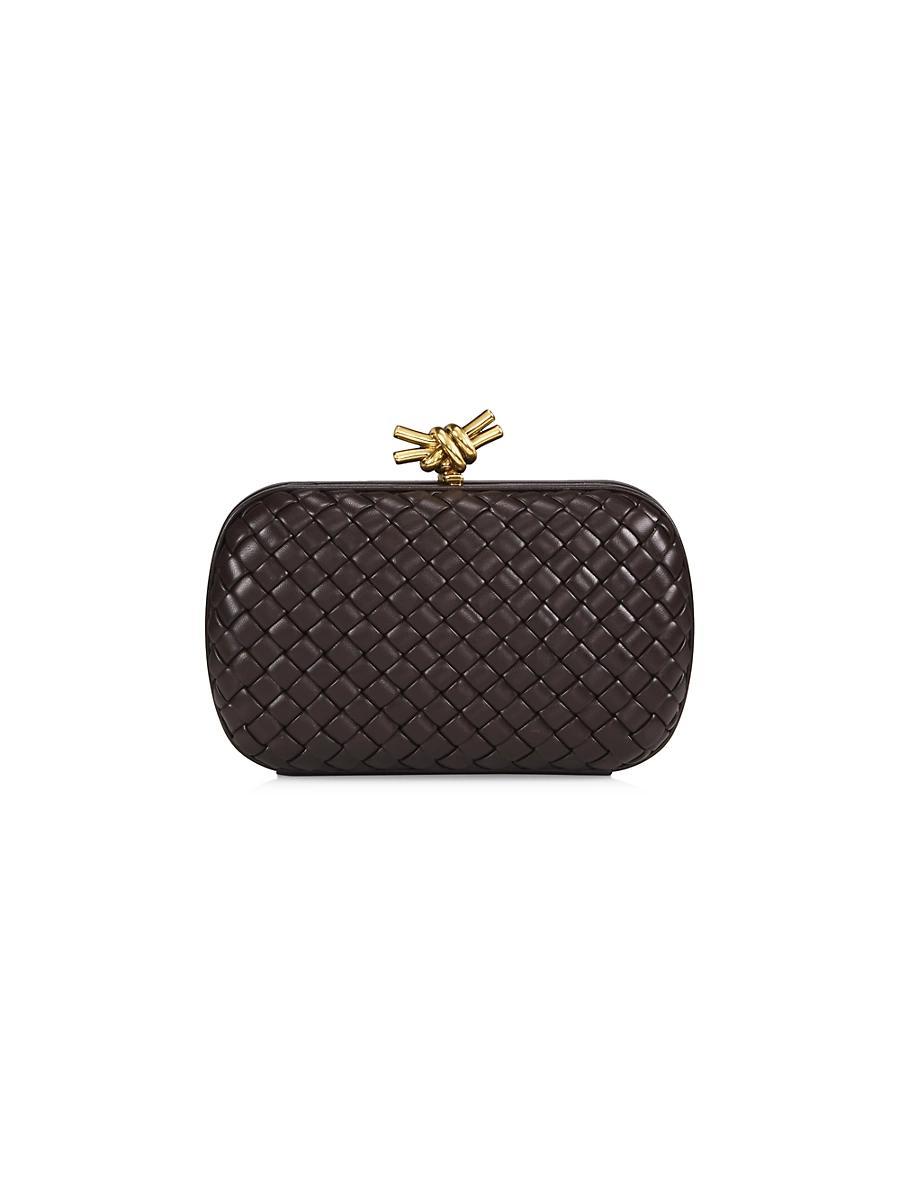 Womens Knot Padded Intreccio Leather Minaudire Product Image