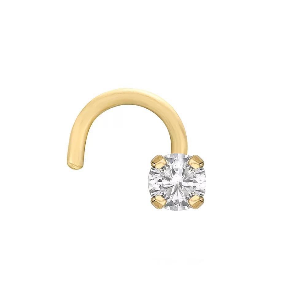 Lila Moon Diamond Accent Curve Nose Stud, Women's, 14k Gold Product Image