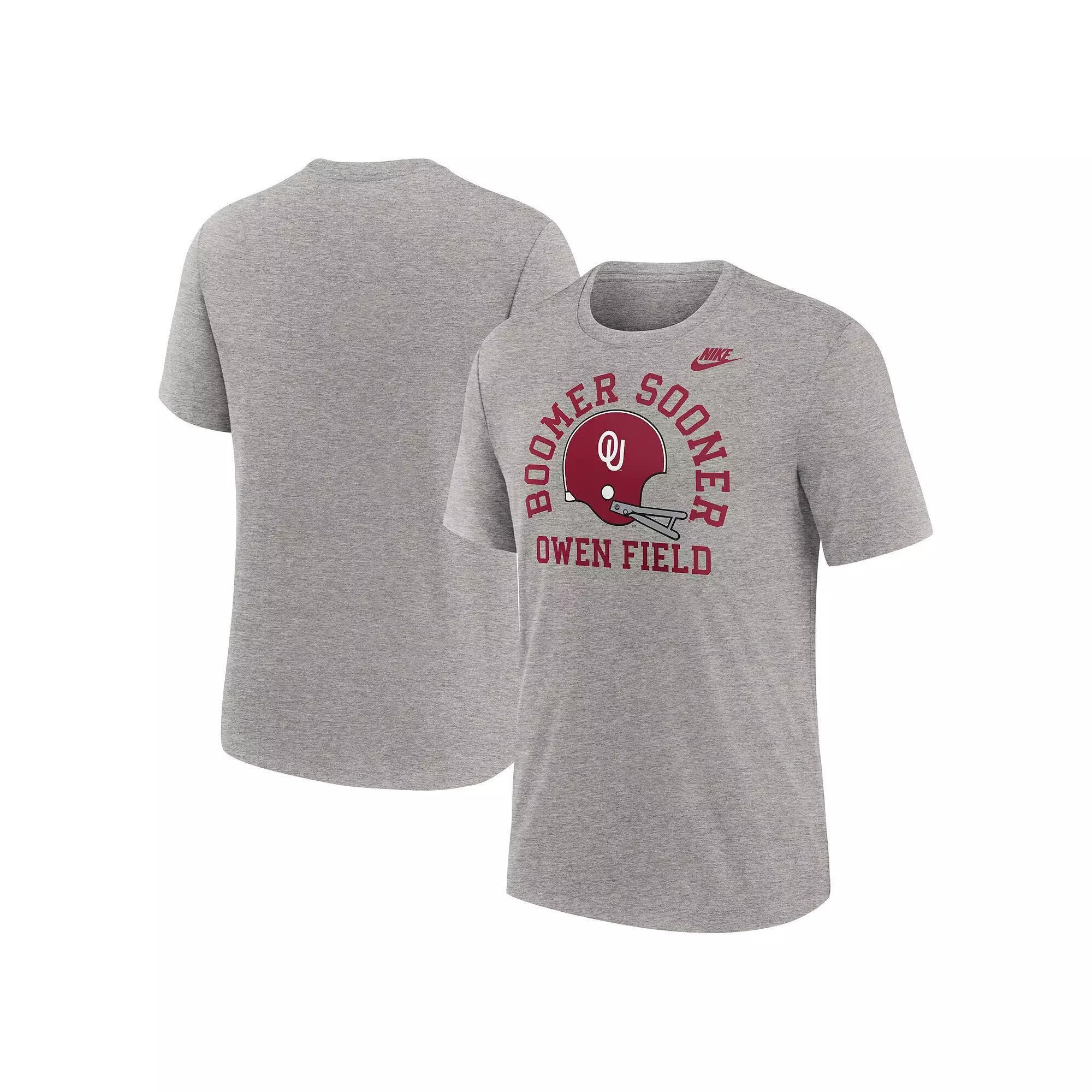 Men's Nike Heather Gray Oklahoma Sooners Legacy Local Tri-Blend T-Shirt, Size: Small, Grey Product Image