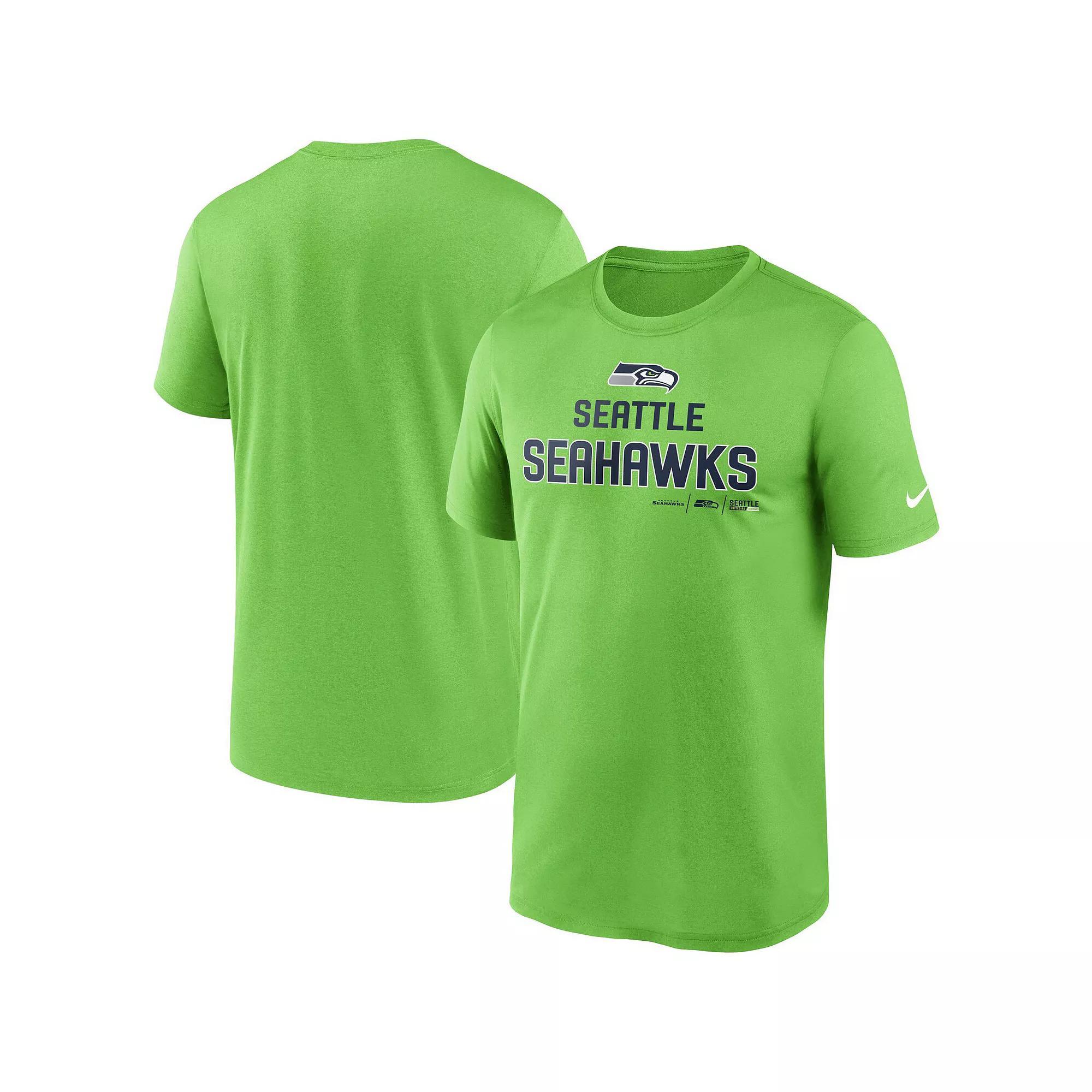 Mens Nike Neon Green Seattle Seahawks Legend Community Performance T-Shirt Product Image