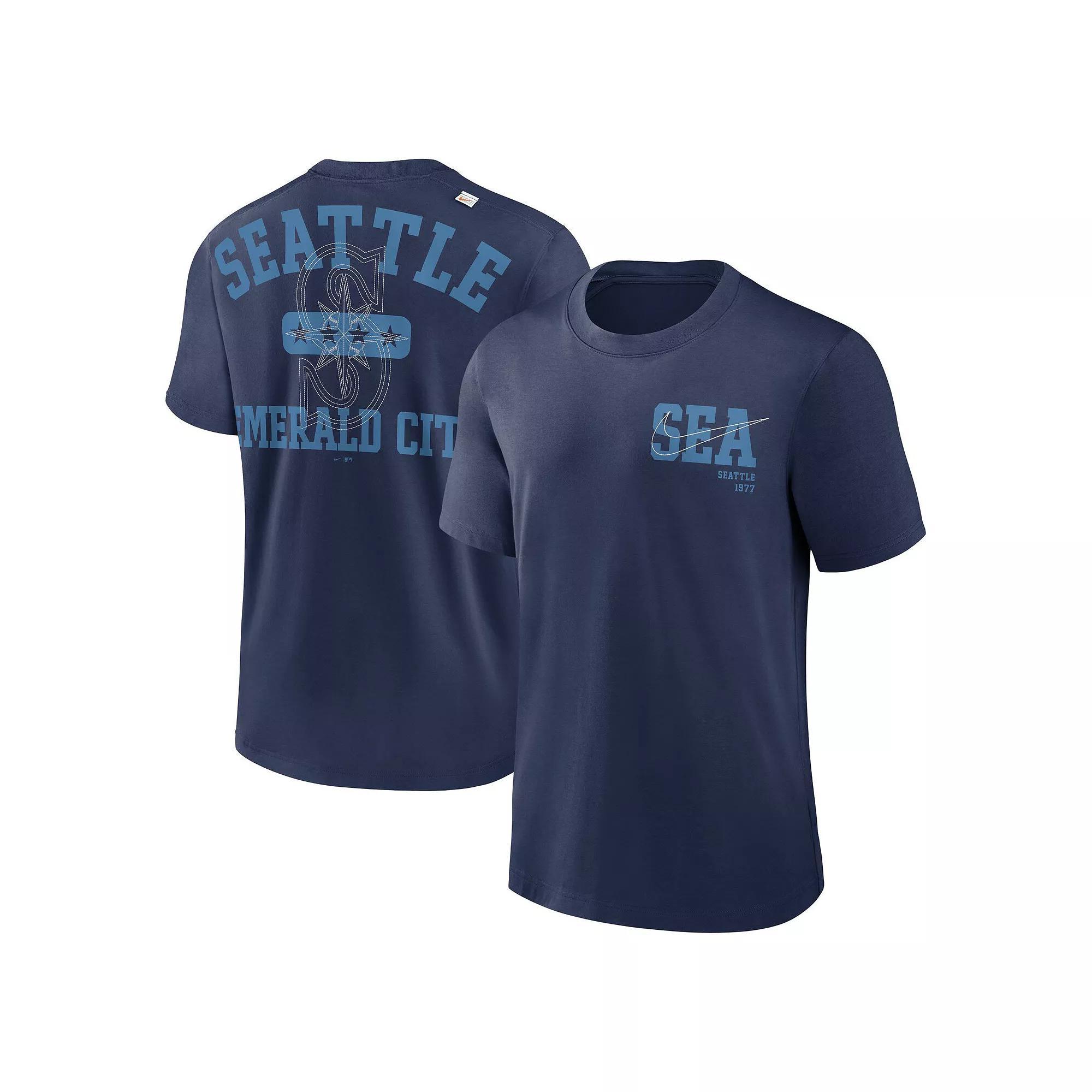 Men's Nike Navy Seattle Mariners Statement Game Over T-Shirt, Size: Large, Blue Product Image