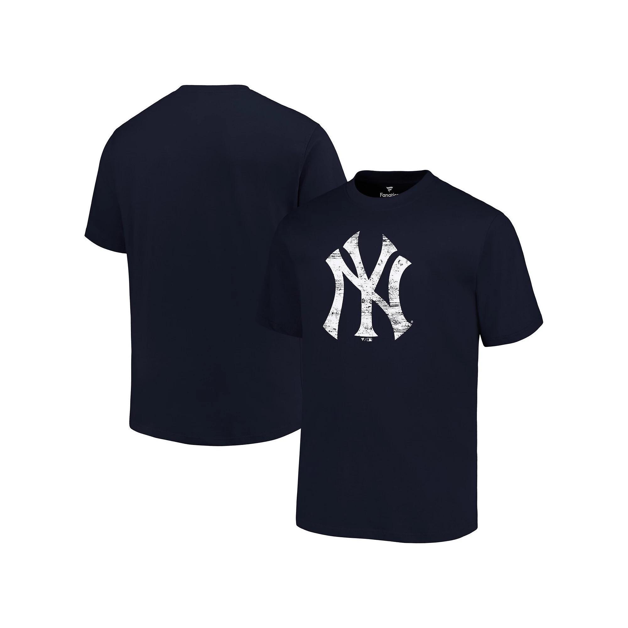 Men's Profile Navy New York Yankees Big & Tall Primary Logo T-Shirt, Size: 3XB, Blue Product Image