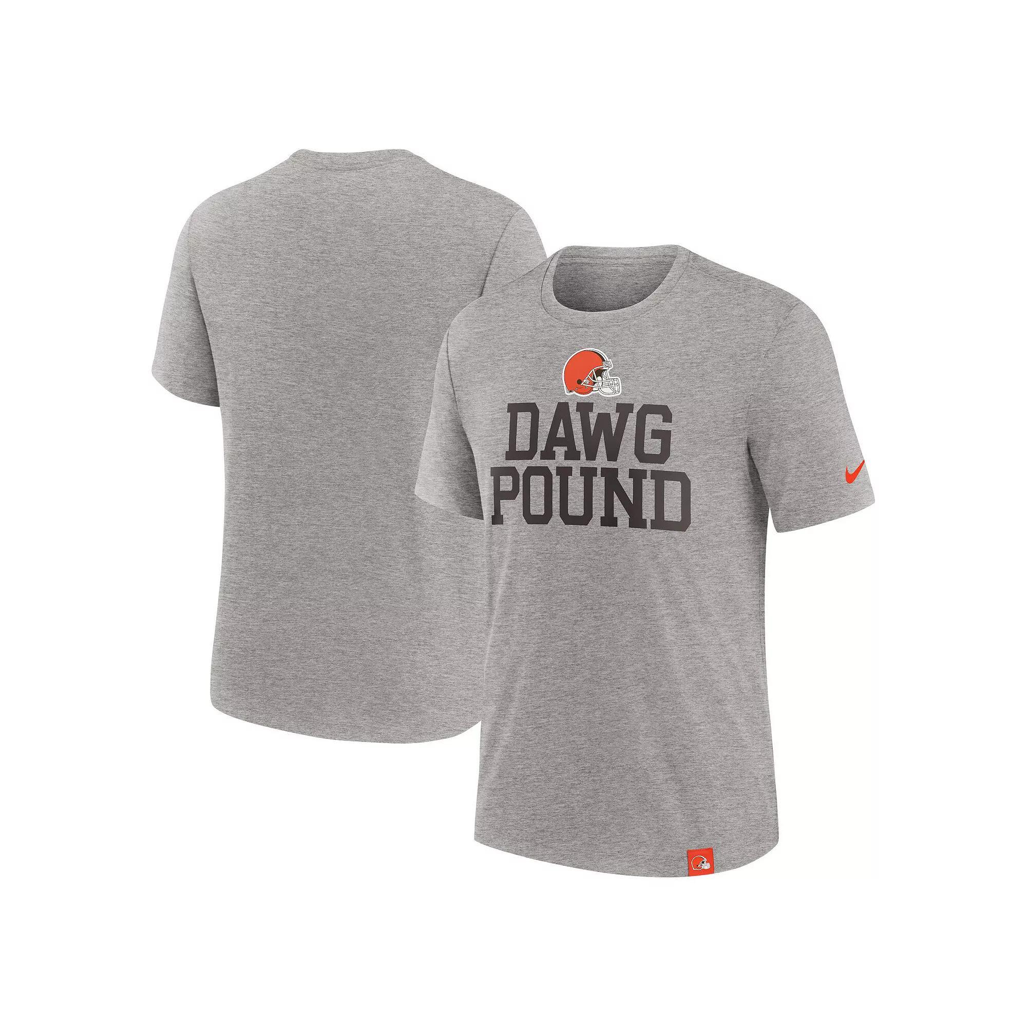 Mens Nike Heather Gray Cleveland Browns Blitz Tri-Blend T-Shirt Product Image