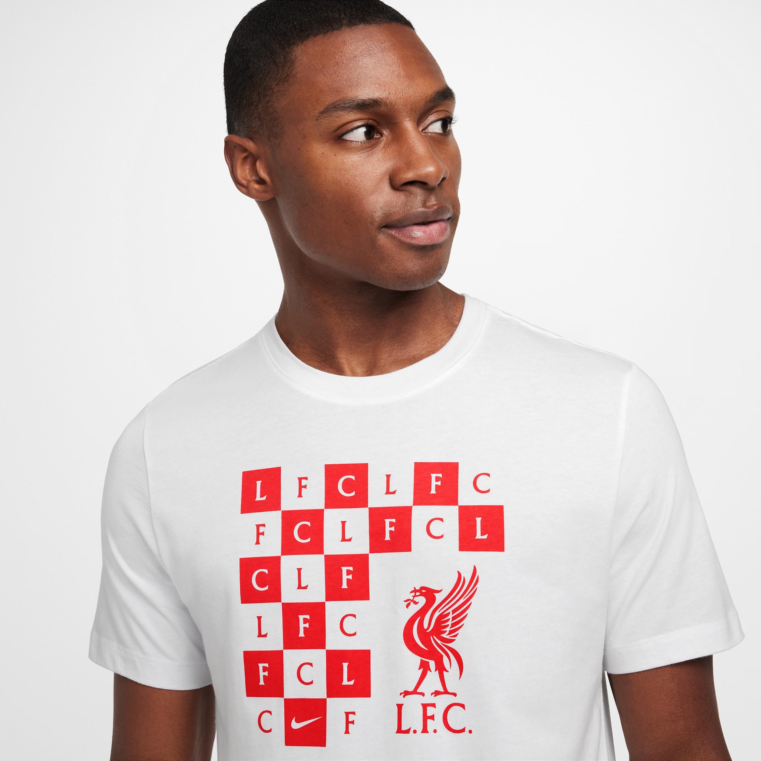 Liverpool FC Nike Men's Soccer Checkered T-Shirt Product Image