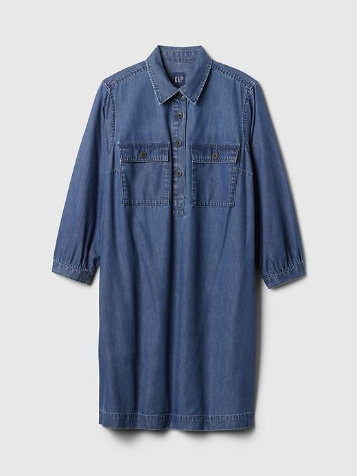 Denim Utility Mini Shirtdress Product Image