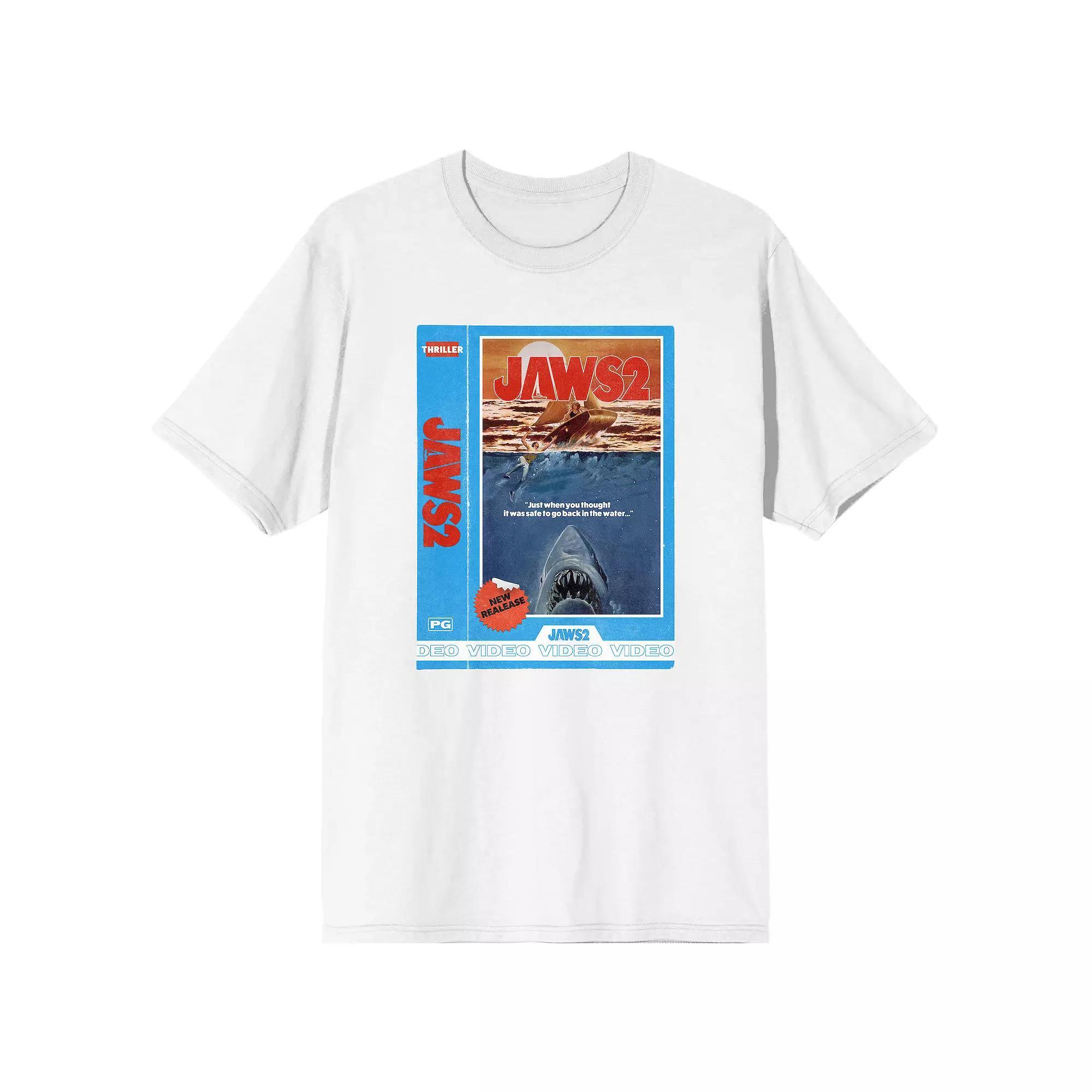 Men's Jaws 2 Horror Movie Cover Tee, Size: XL, White Product Image
