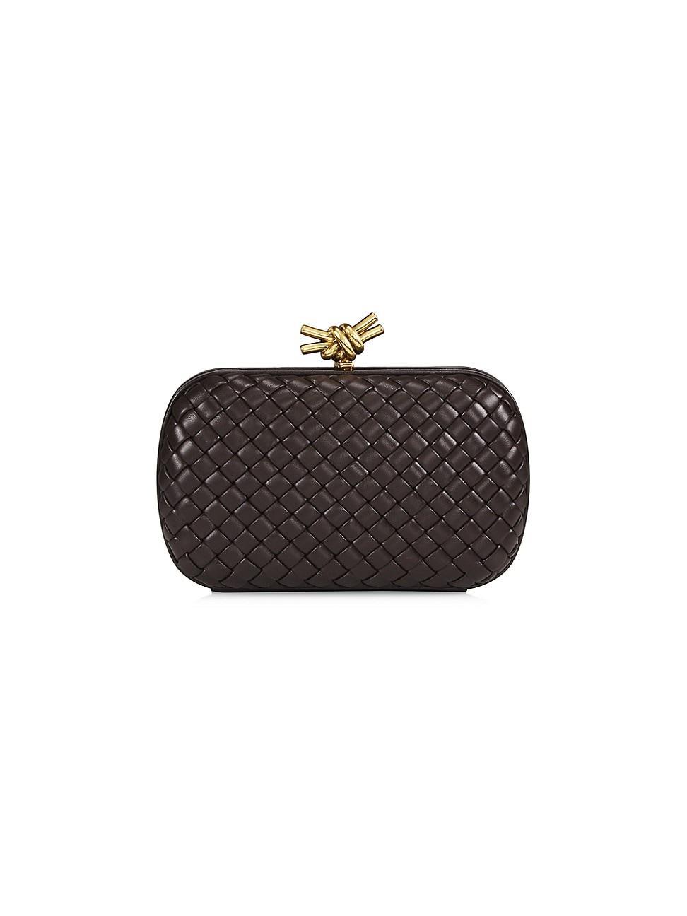 Womens Knot Padded Intreccio Leather Minaudire Product Image