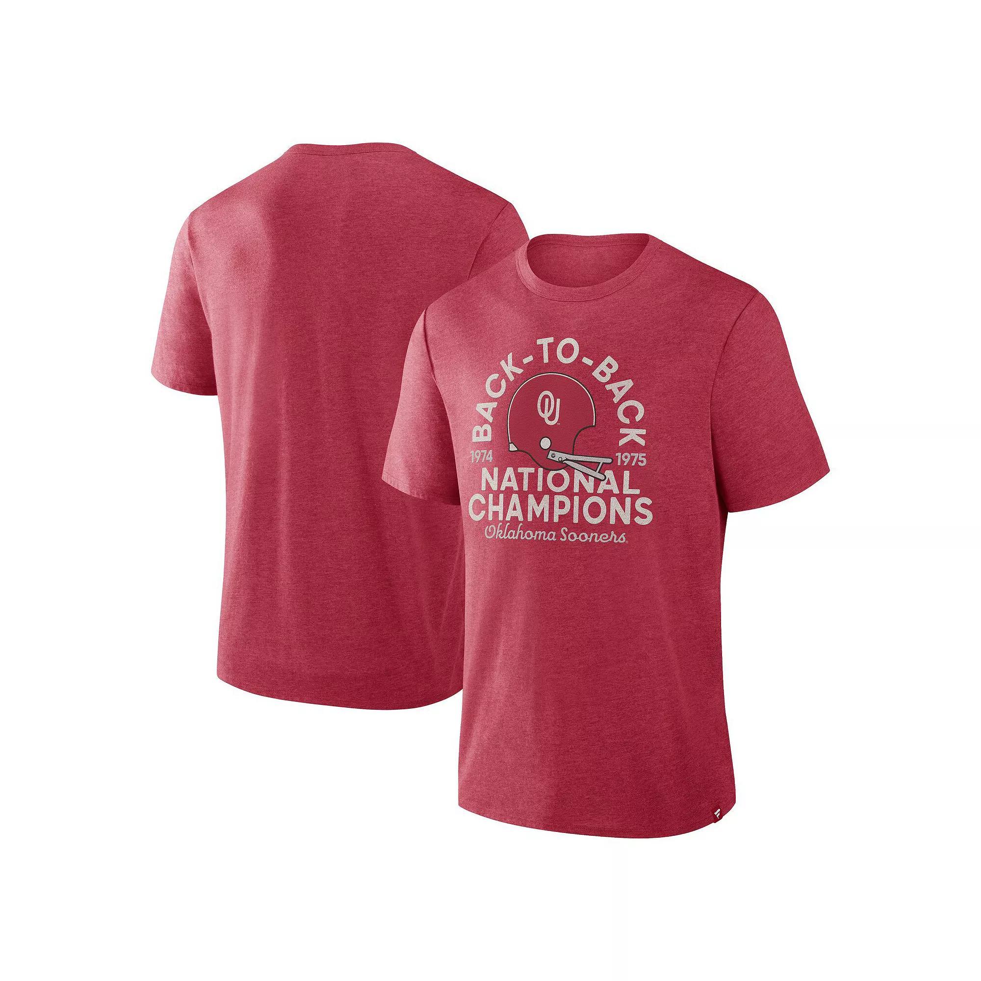 Men's Fanatics Crimson Oklahoma Sooners Dynamic Showdown Tri-Blend T-Shirt, Size: Large, Red Product Image