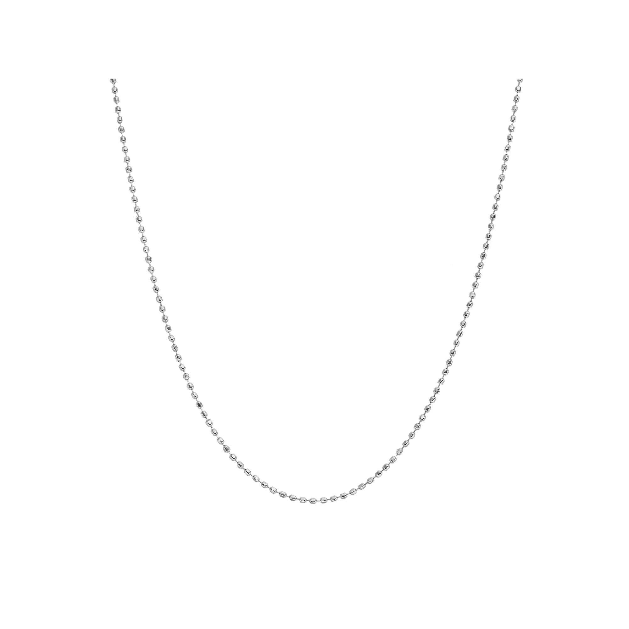 Blue La Rue Stainless Steel Bead Chain Necklace, Women's, Size: 24", Silver Product Image