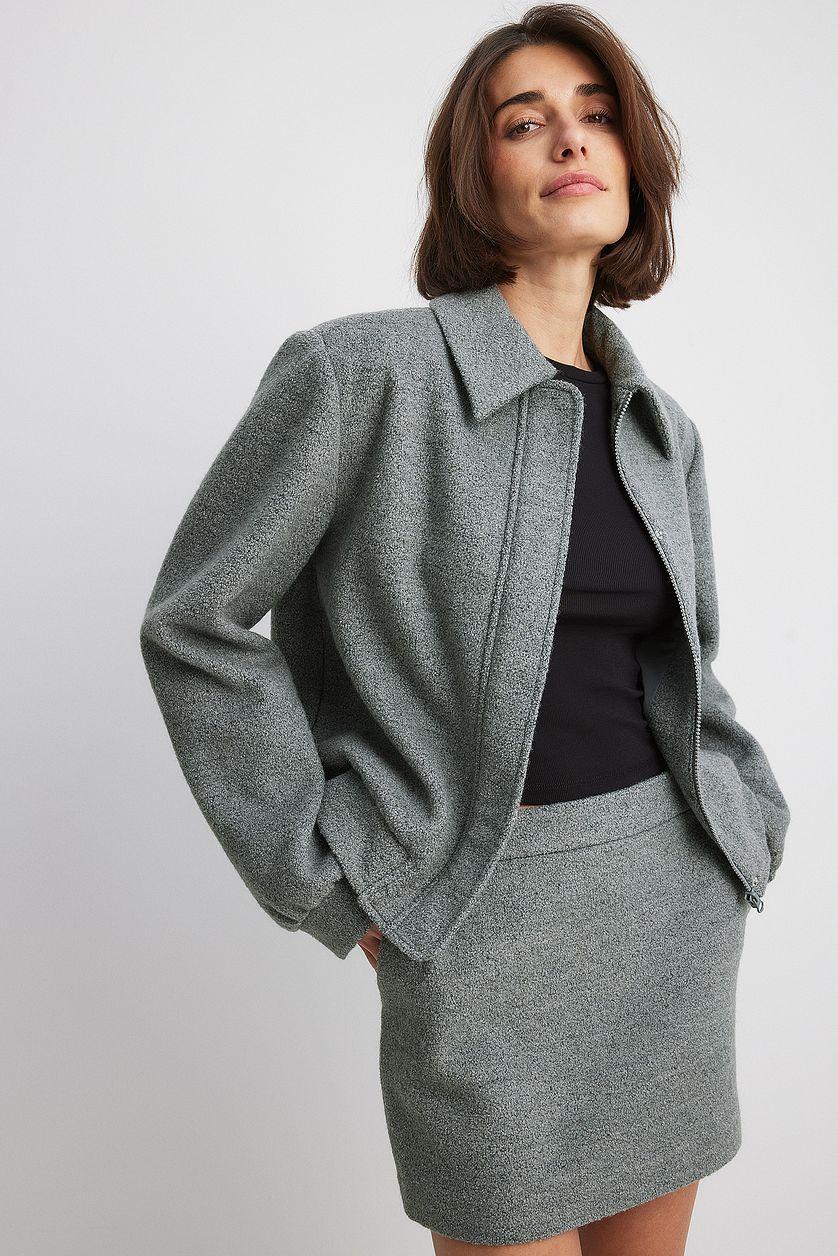 Bomber Wool Blend Jacket Product Image