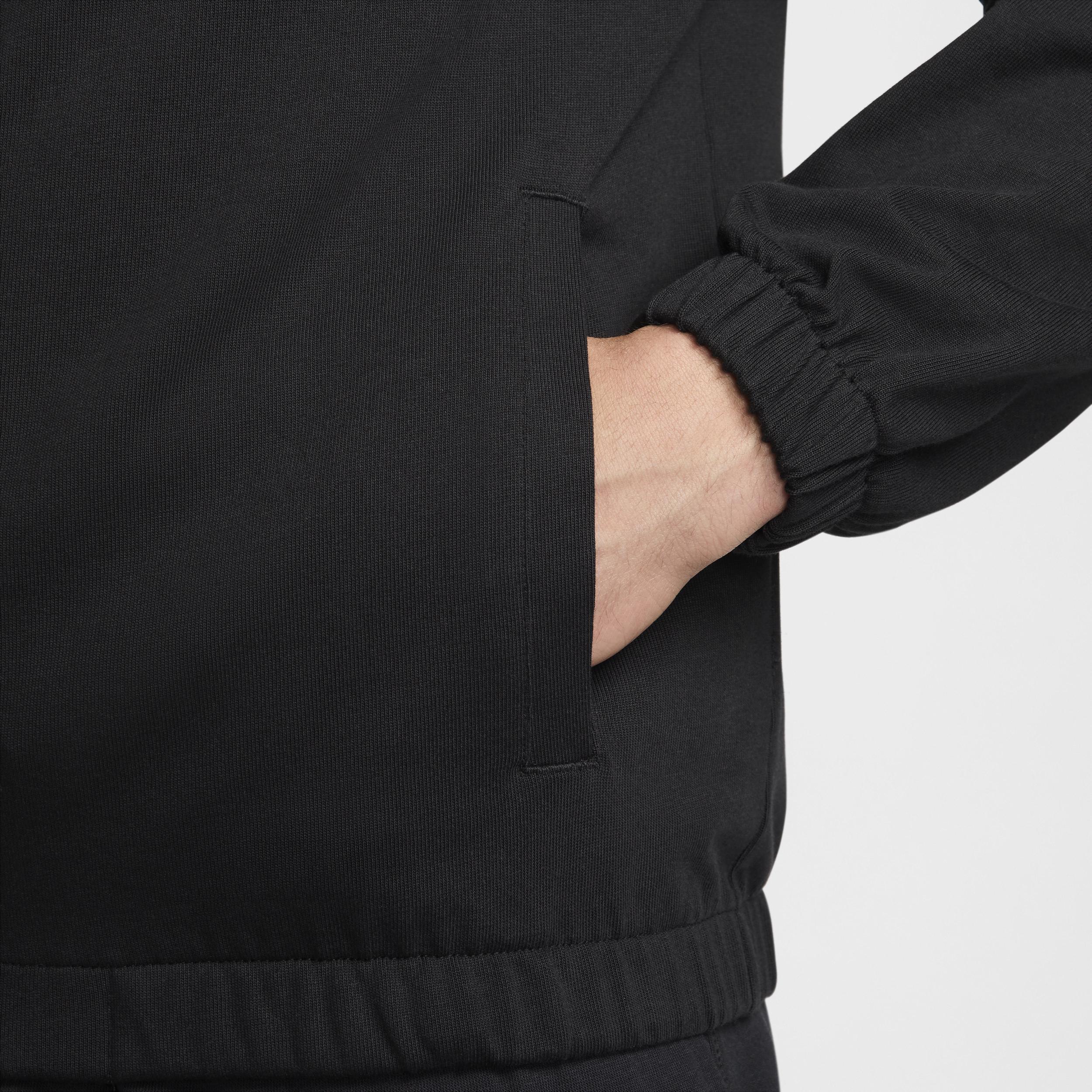 Men's Nike Club Knit Jacket, Size: Medium, Black Product Image