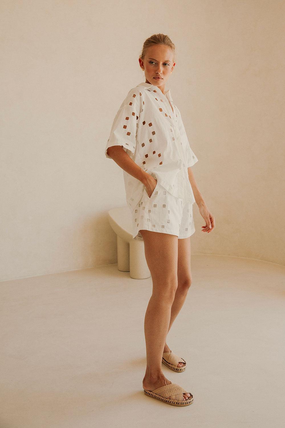Ellakai Top - Cutwork Product Image
