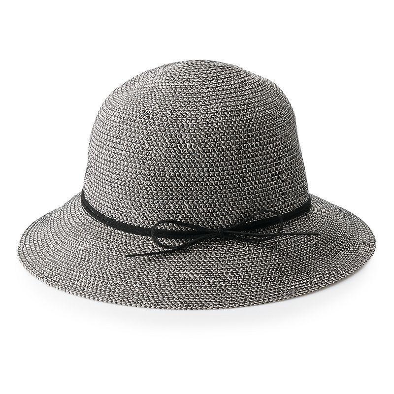 Women's Sonoma Goods For Life® Packable Cloche Hat with Faux Suede Trim, Black Combo Product Image