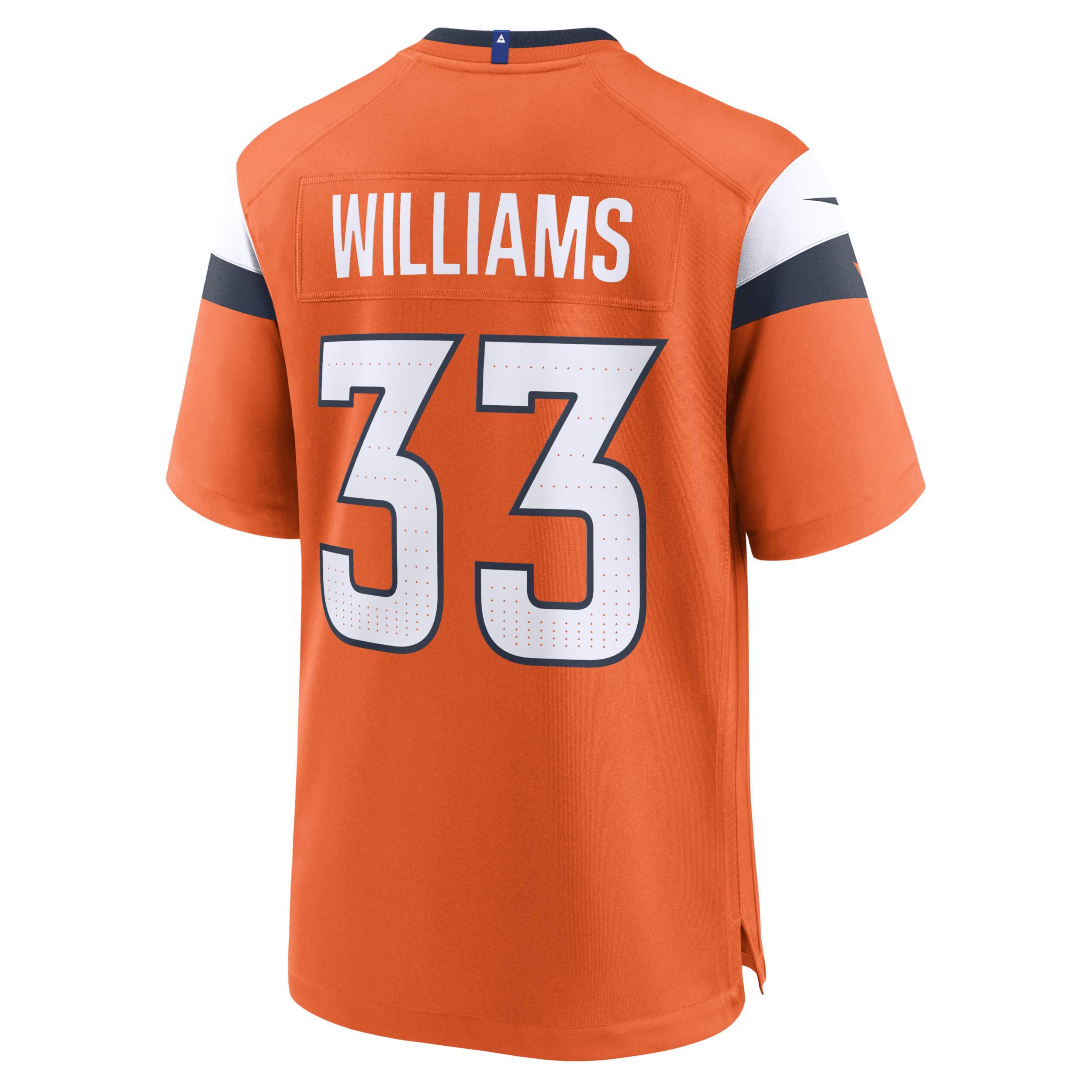 Men's Nike Javonte Williams Orange Denver Broncos Mile High Collection Game Jersey, Size: Medium Product Image