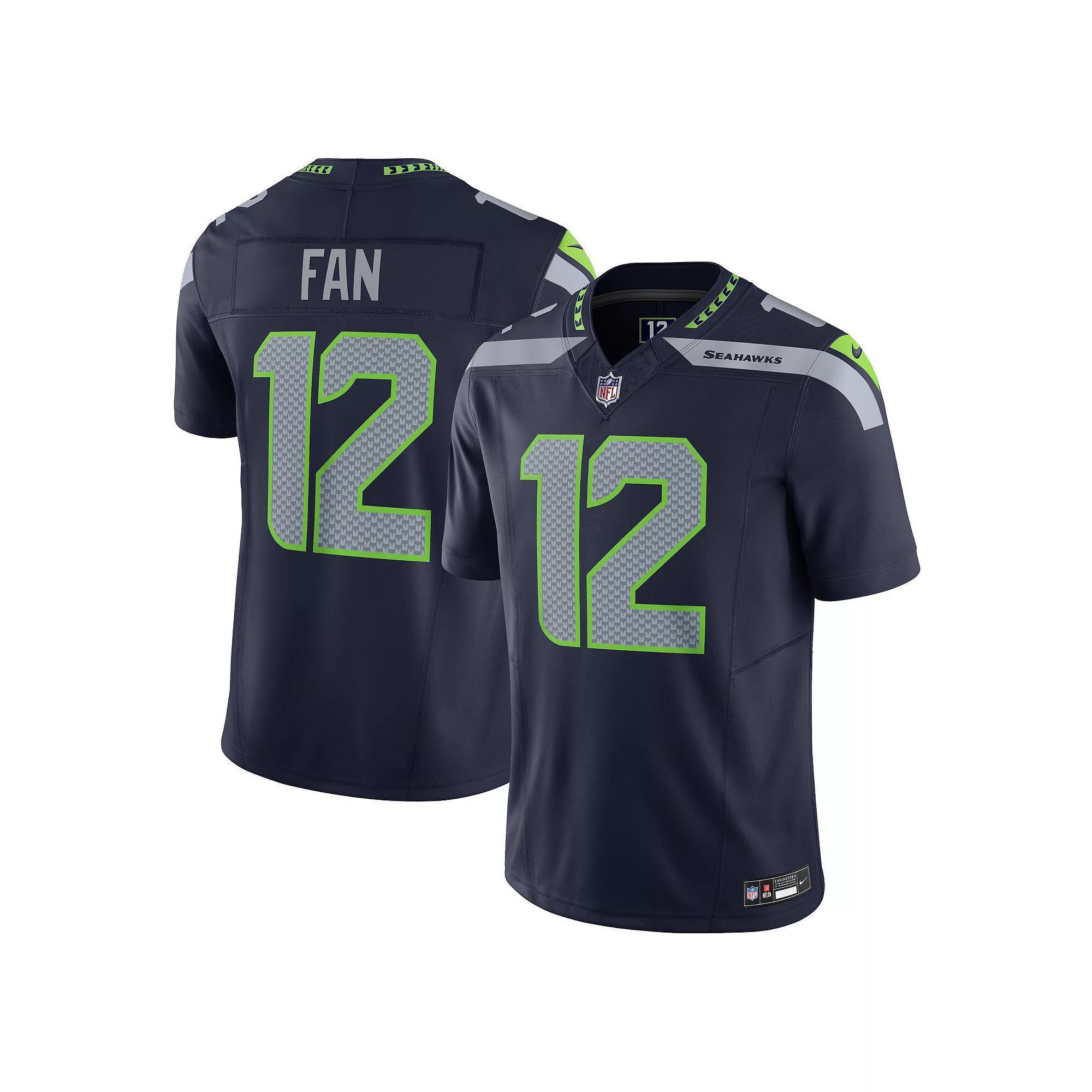Men's Nike 12th Fan Navy Seattle Seahawks Vapor F.U.S.E. Limited Jersey, Size: Medium, Blue Product Image