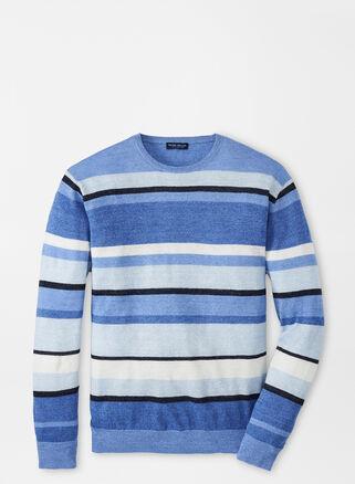 Men's Serene Linen-Wool Stripe Crewneck Sweater Product Image