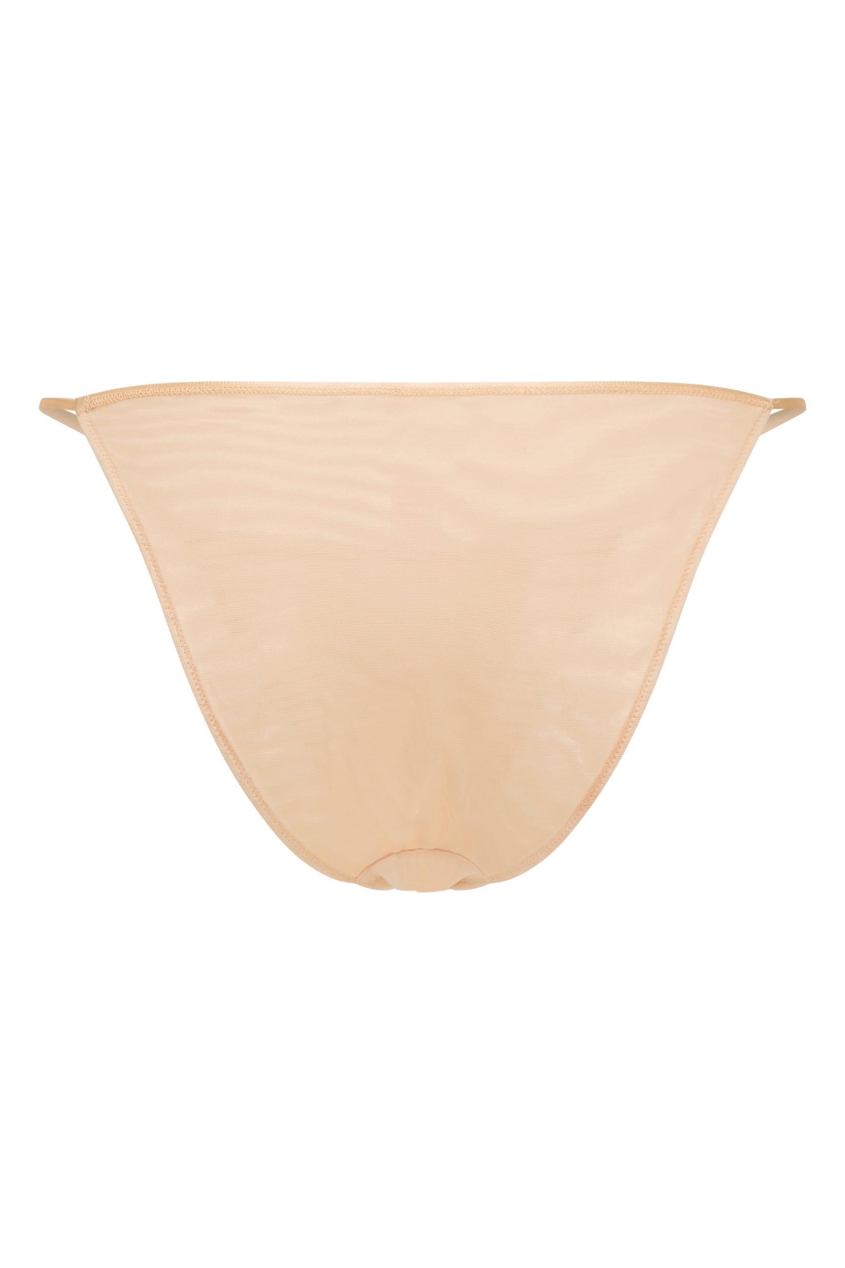 Soft Mesh Single Layer Triangle Bra in Beige Product Image