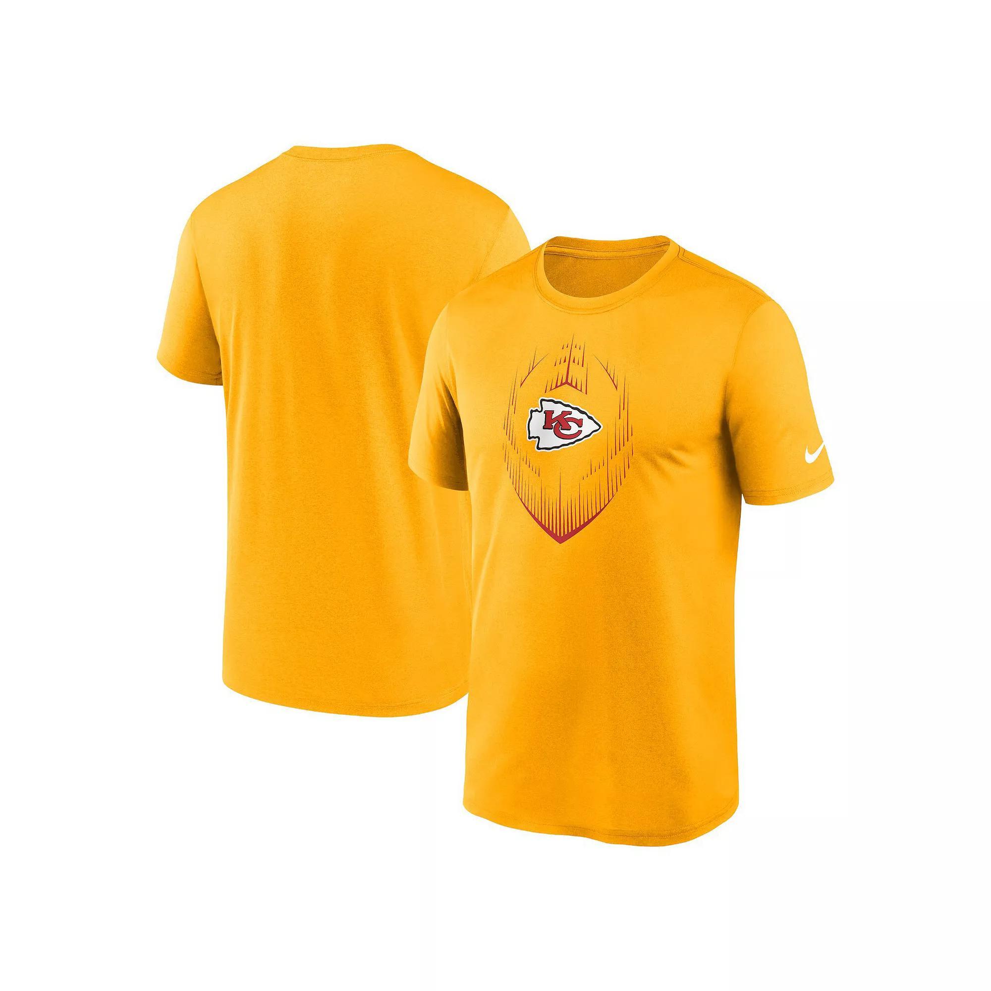 Men's Nike Gold Kansas City Chiefs Primetime Legend Icon Performance T-Shirt, Size: 4XL Product Image