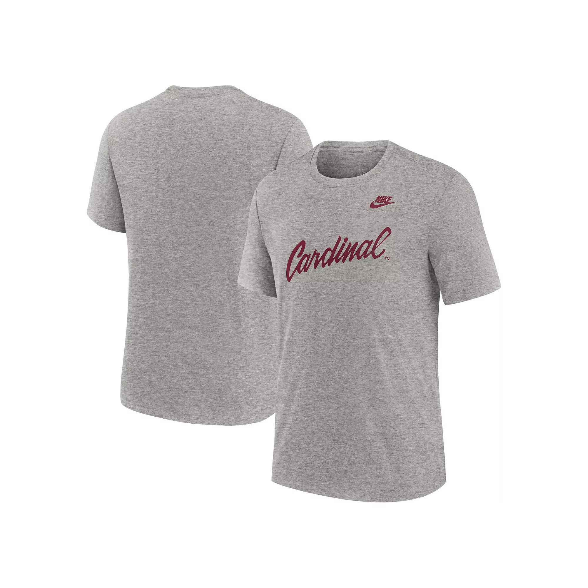 Men's Nike Heather Gray Oregon Ducks Blitz Roll Call Tri-Blend T-Shirt, Size: 2XL, Grey Product Image
