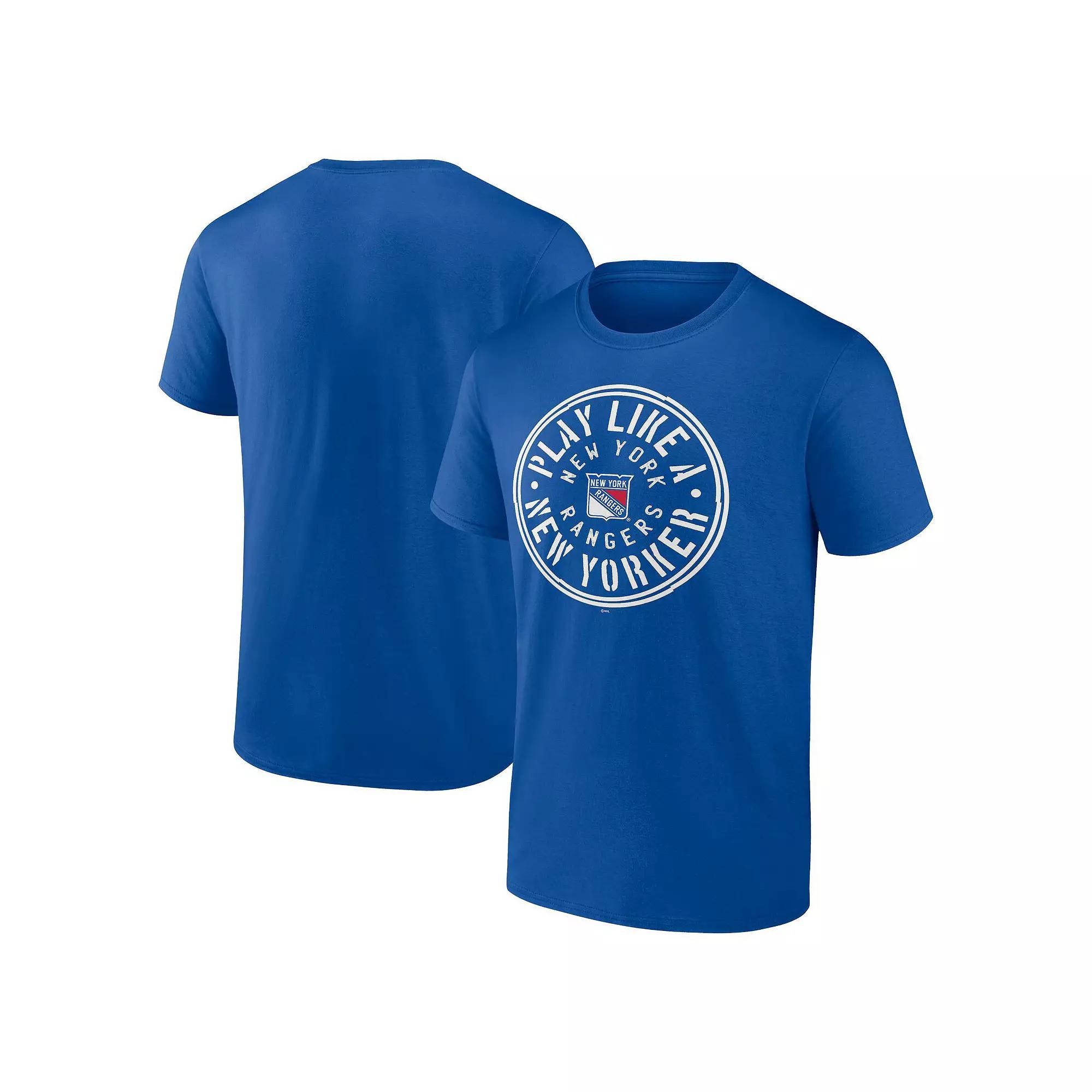 Men's Fanatics Blue New York Rangers Local T-Shirt, Size: XL, Ran Blue Product Image