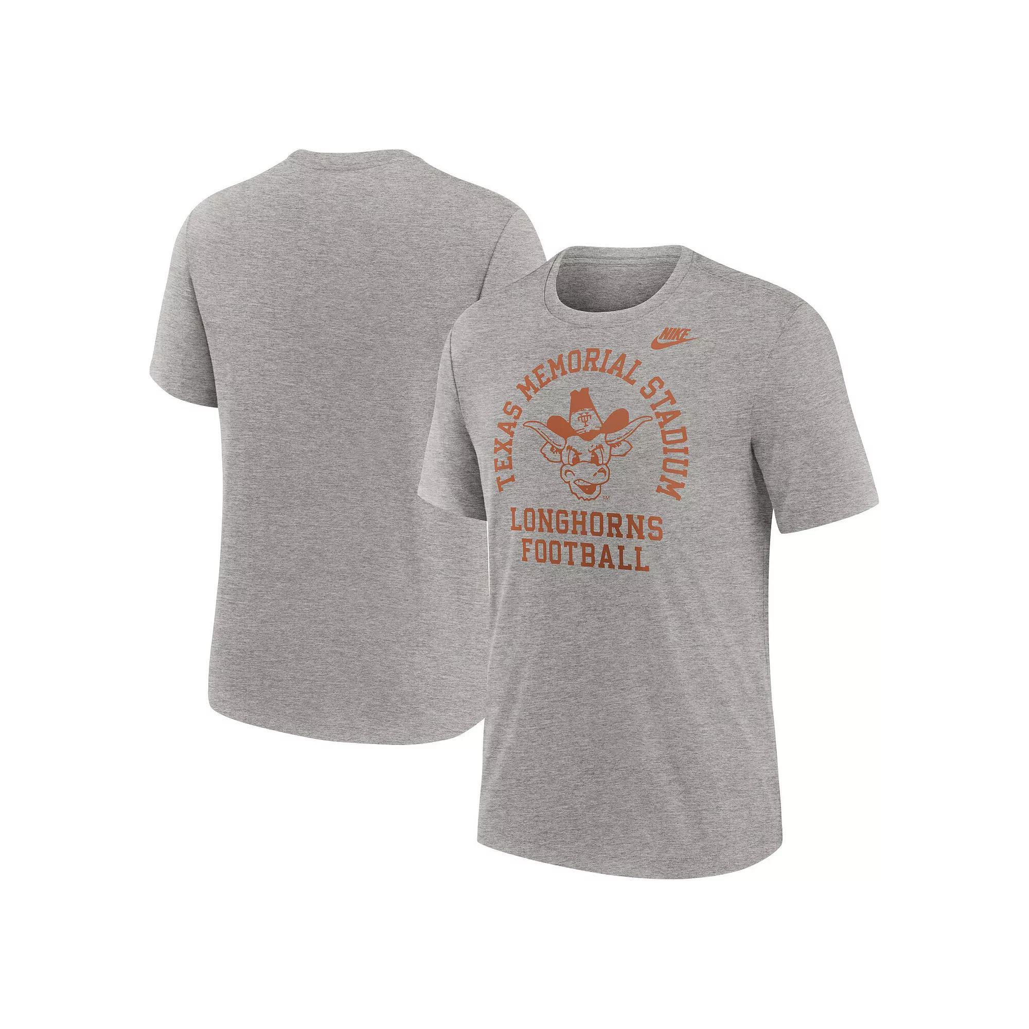Men's Nike Heather Gray Texas Longhorns Legacy Local Tri-Blend T-Shirt, Size: Large, Grey Product Image
