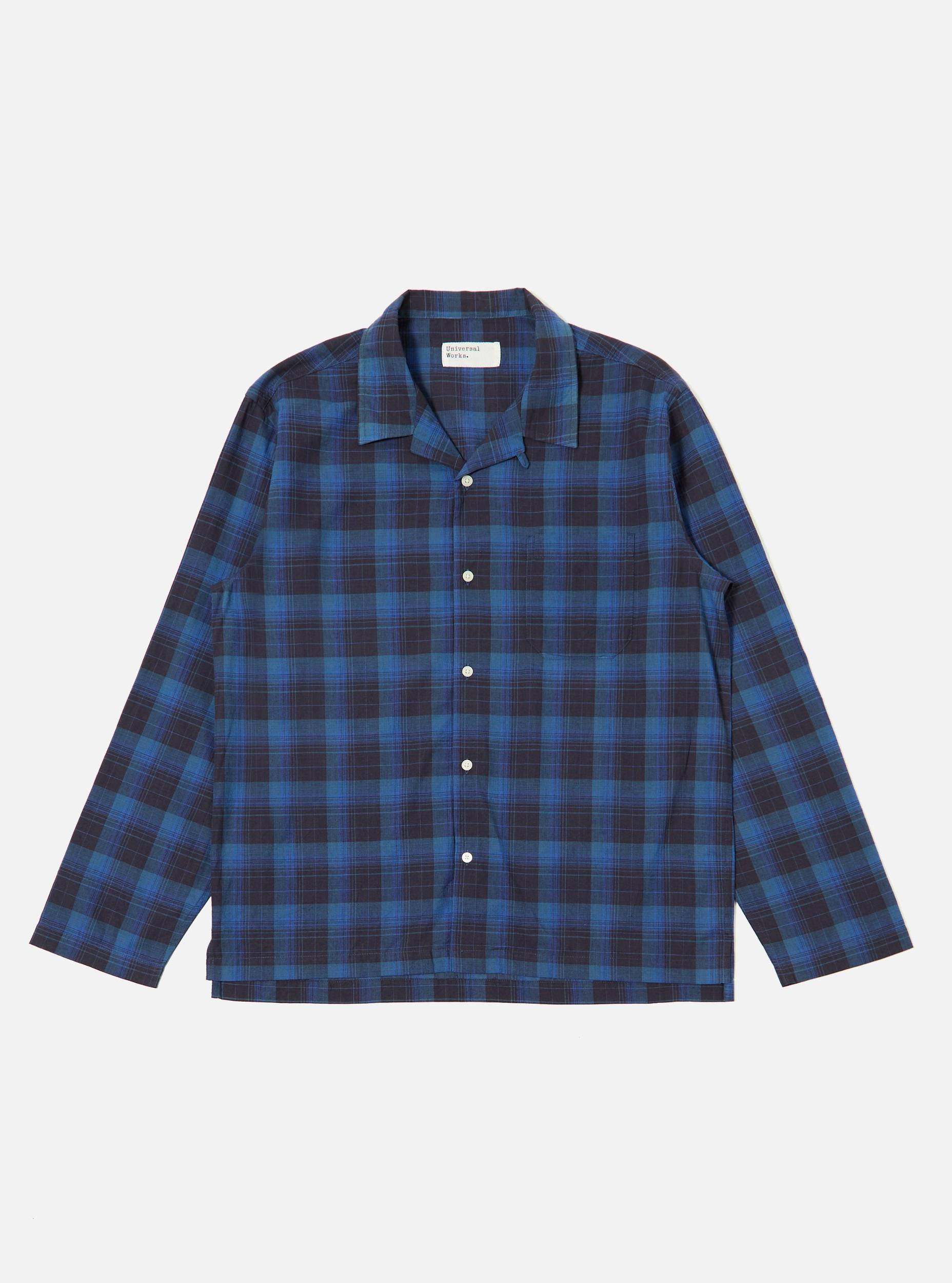 Navy/Blue Check Long Pyjama Set Product Image
