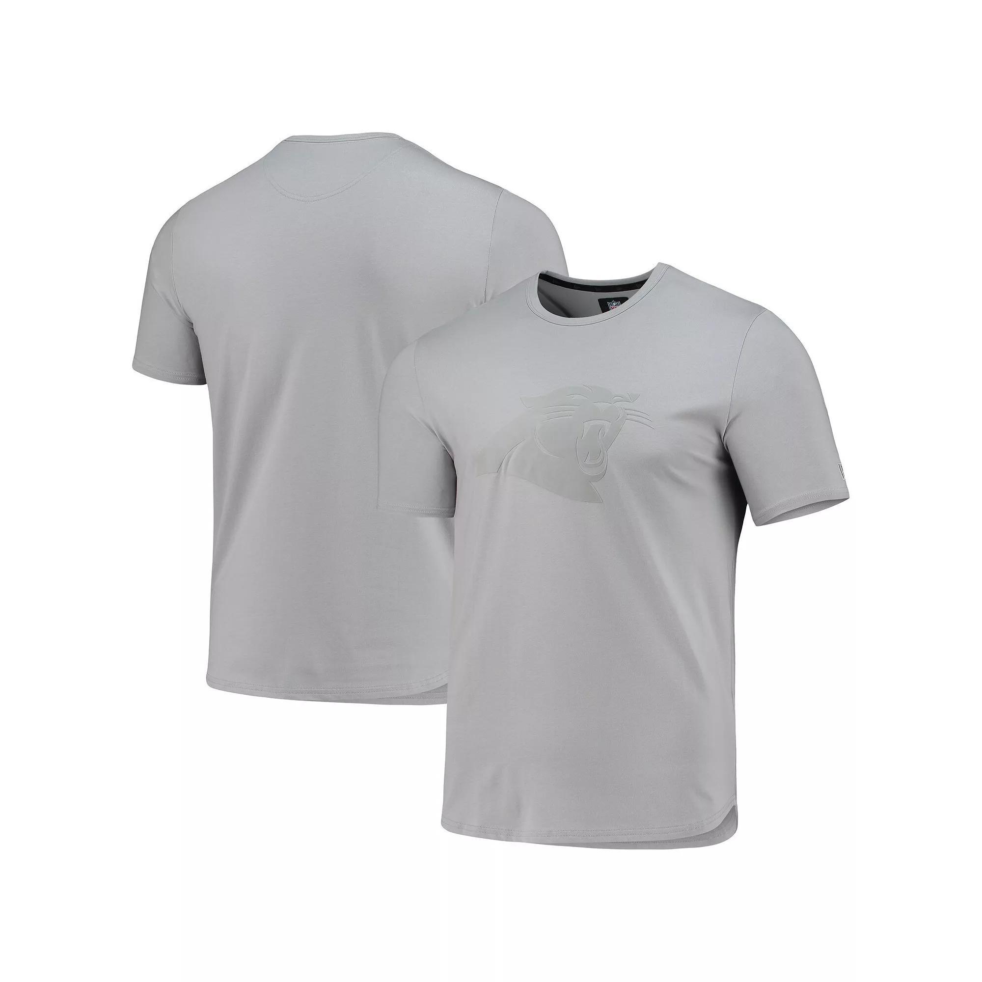 Men's 5th & Ocean by New Era Gray Carolina Panthers Stretch Tri-Blend T-Shirt, Size: Small, Grey Product Image