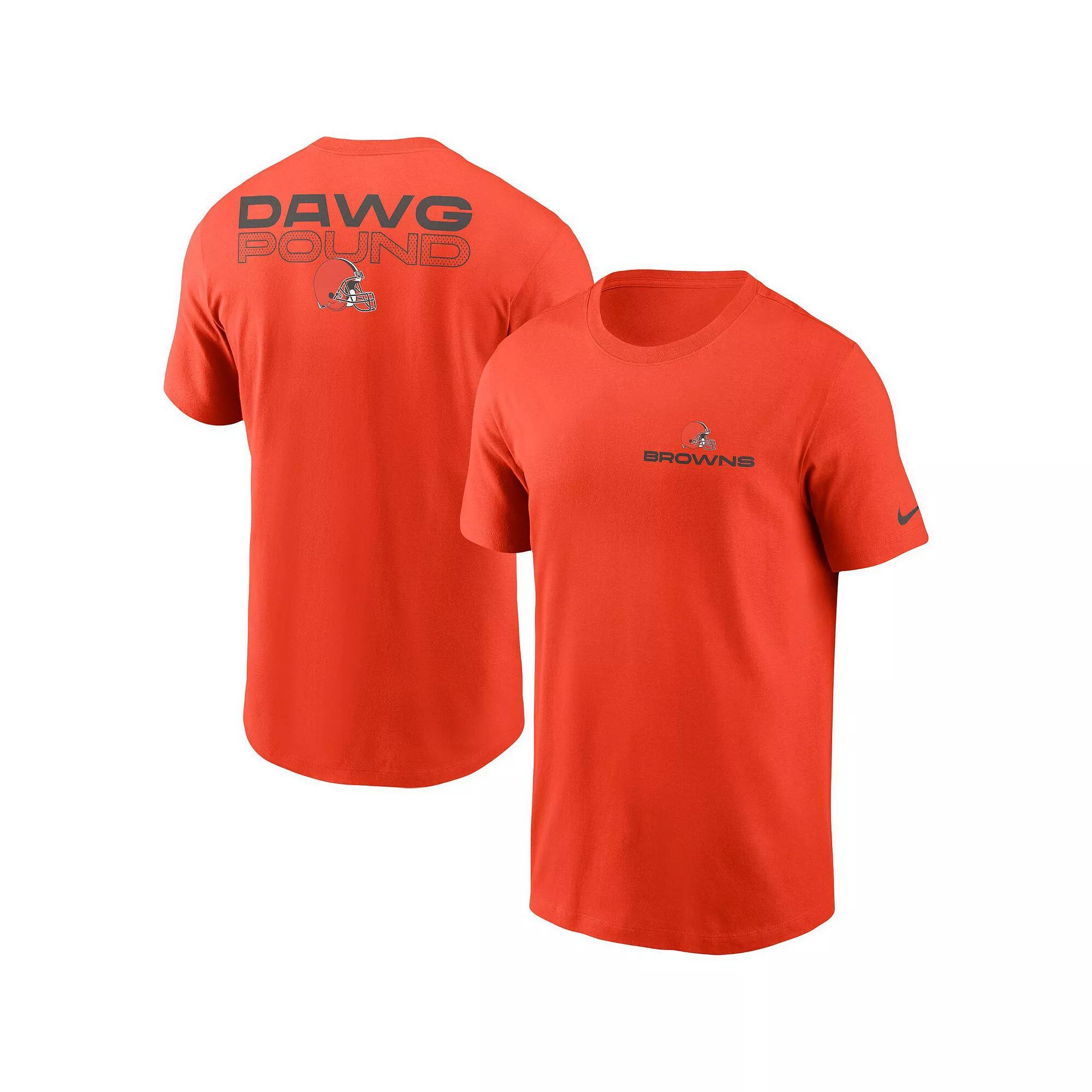 Men's Nike Orange Cleveland Browns Local Phrase T-Shirt, Size: Medium Product Image