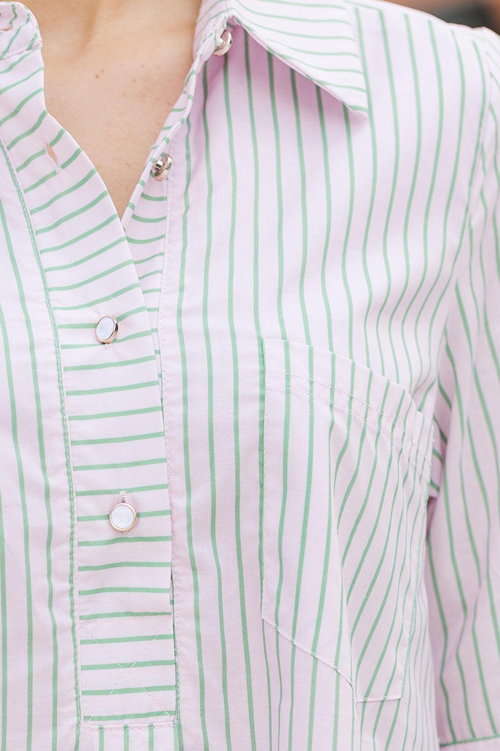 The Genuine Pink Striped Dress Female Product Image