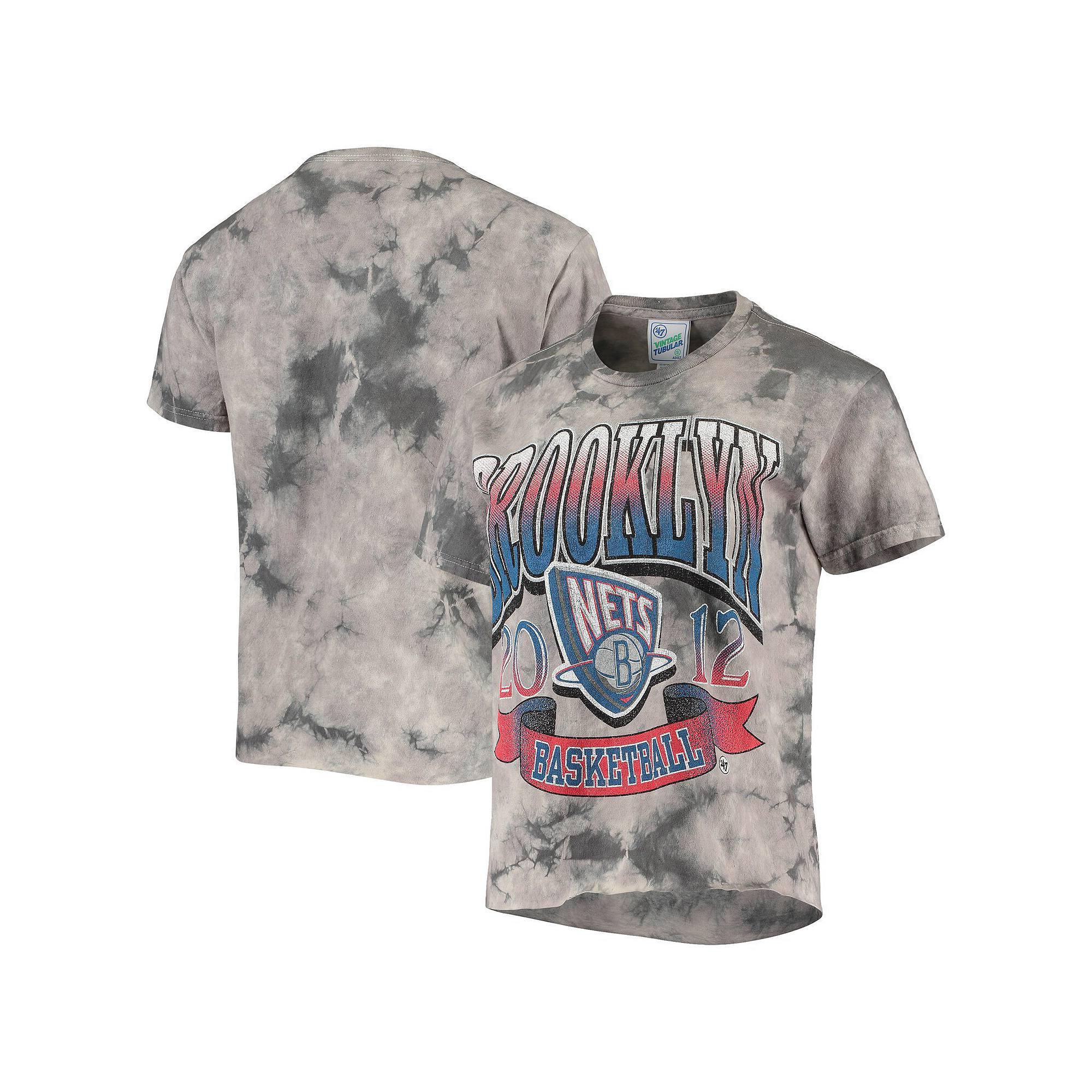 Womens 47 /Black Brooklyn Nets 2021/22 City Edition Vintage Tie-Dye Tubular Cropped T-Shirt Product Image