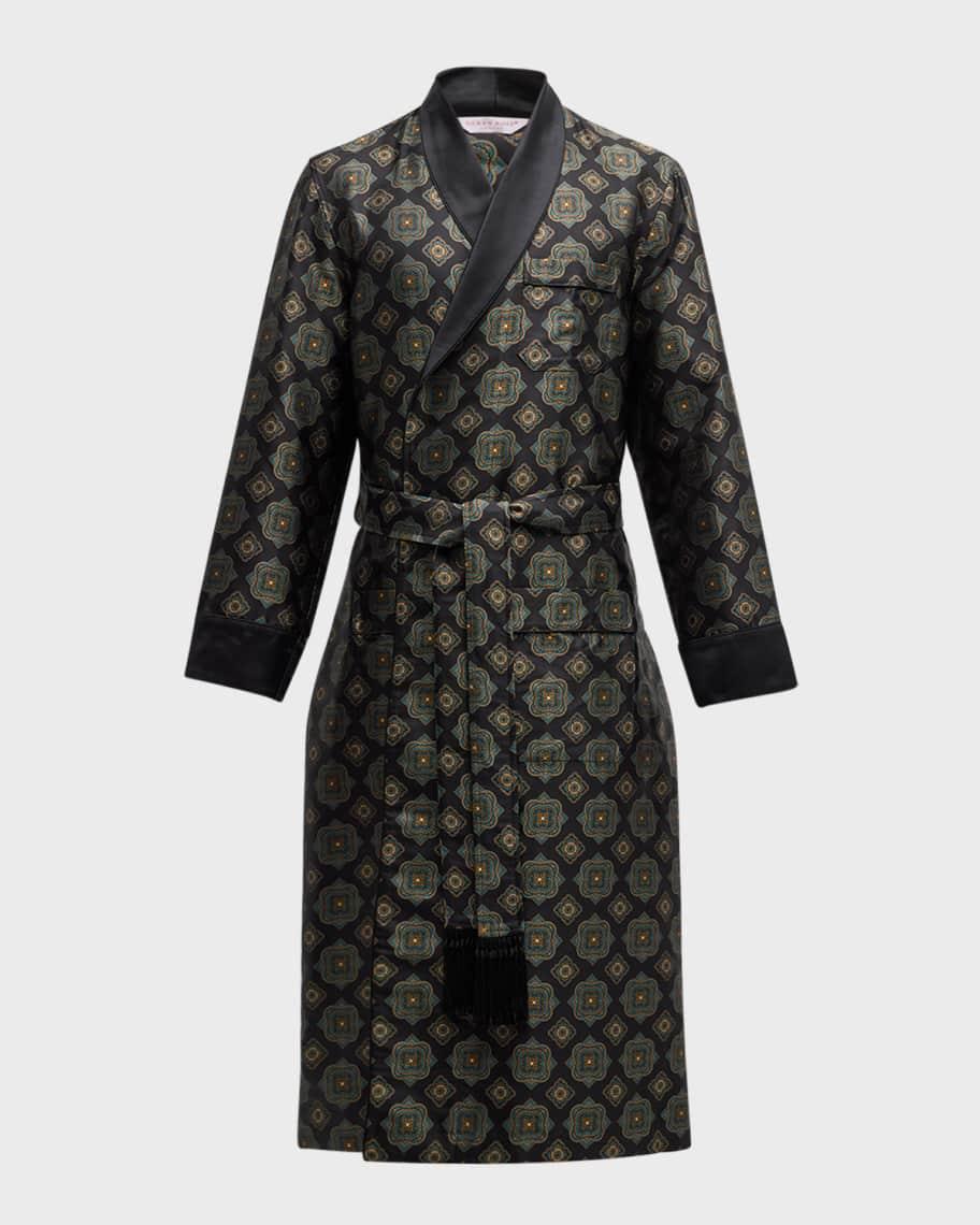 Mens Verona Silk Jacquard Robe Product Image
