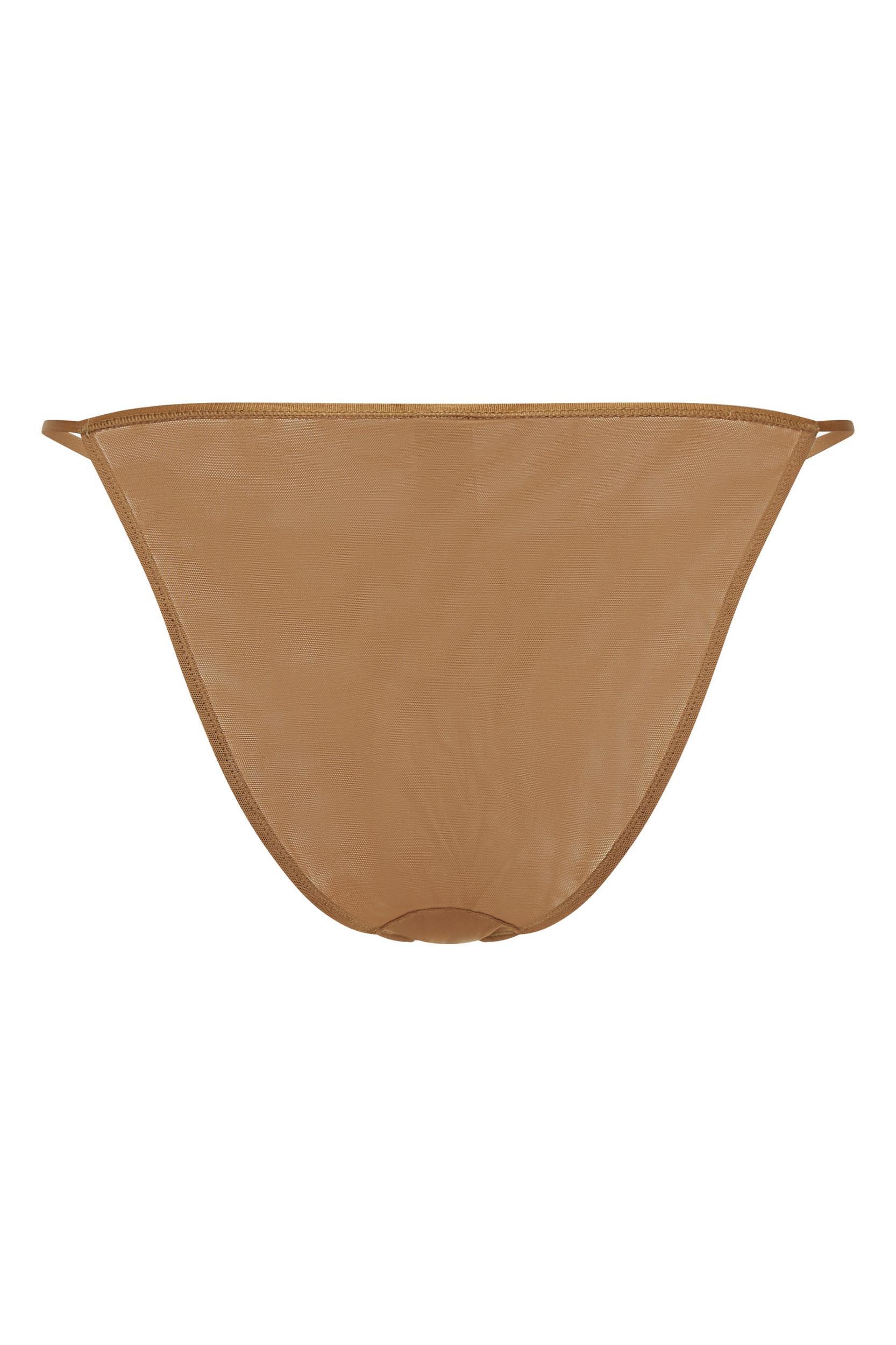 Soft Mesh String Bikini in Warm Peach Product Image