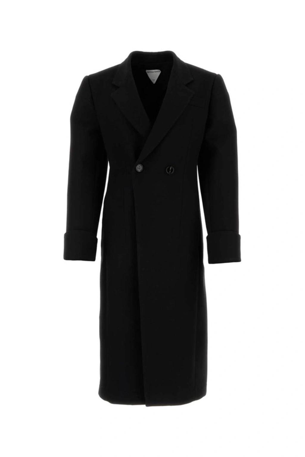 BOTTEGA VENETA Double Breasted Trench Coat In Black Product Image