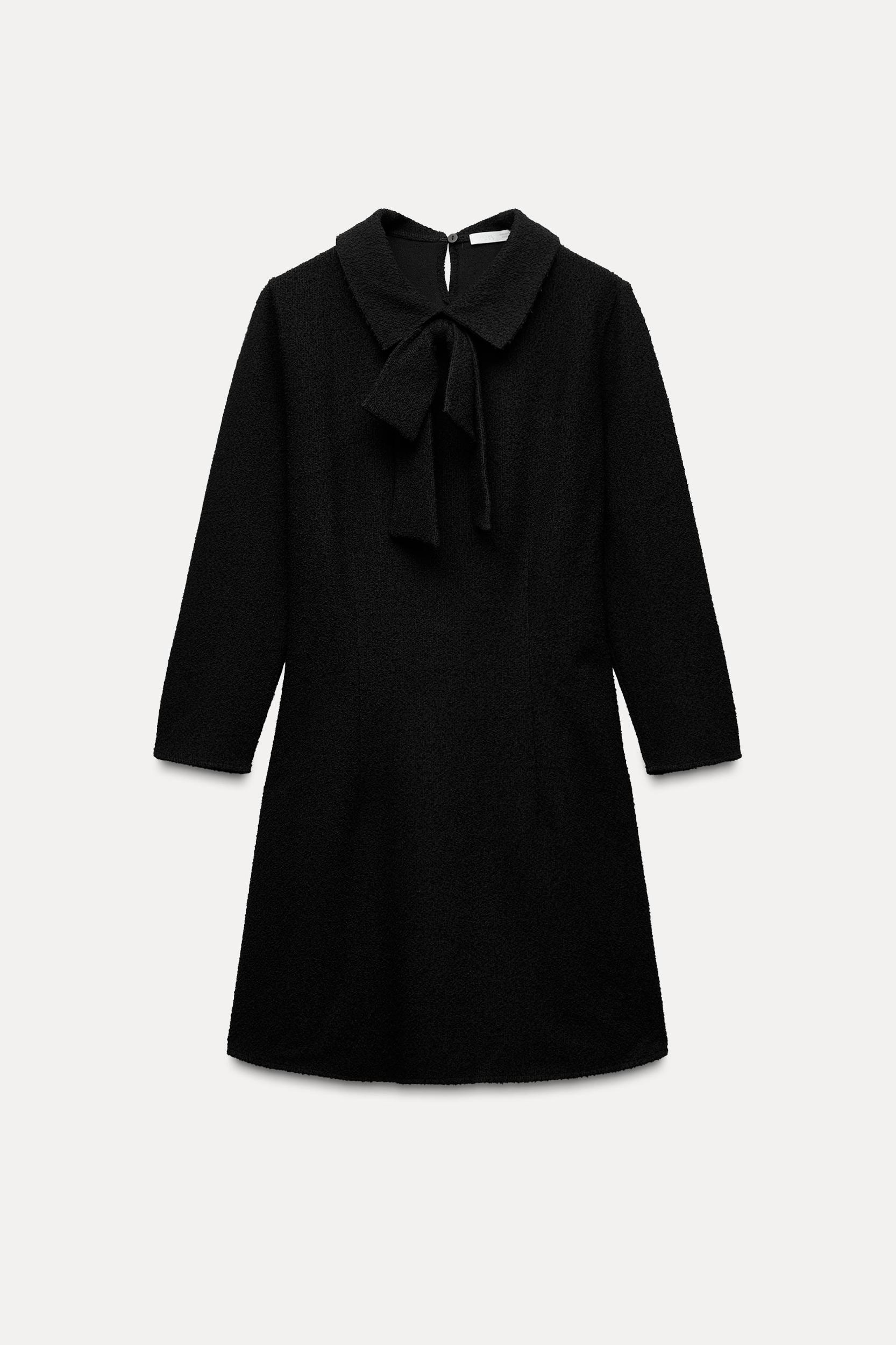 TIED BOUCLÉ DRESS Product Image