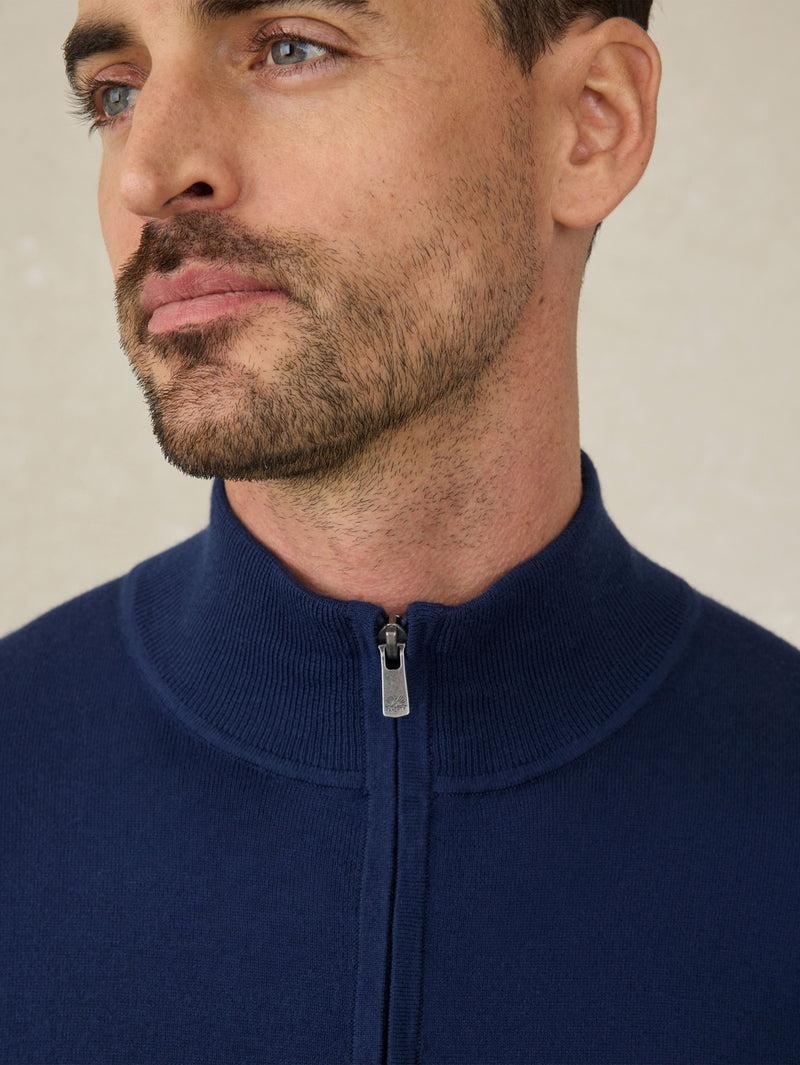 Movement™ Quarter Zip Sweater - Marine Navy Heather Product Image