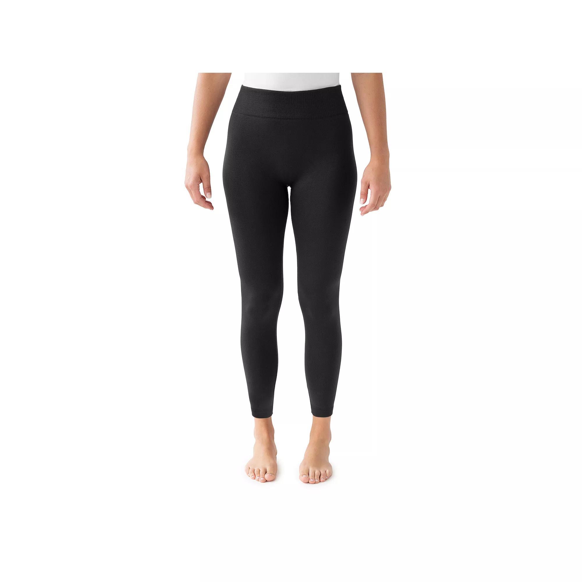 Women's MUK LUKS Unlined Jersey Leggings, Size: Large-XL, Ebony Product Image